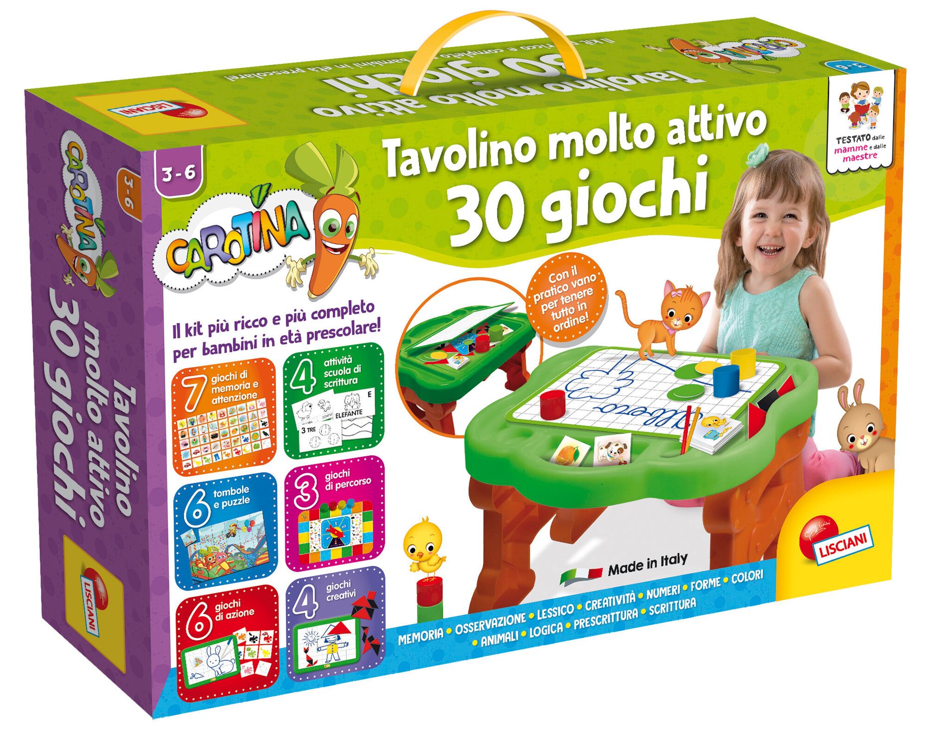 Carotina tavolino molto attivo 30 giochi - LISCIANI