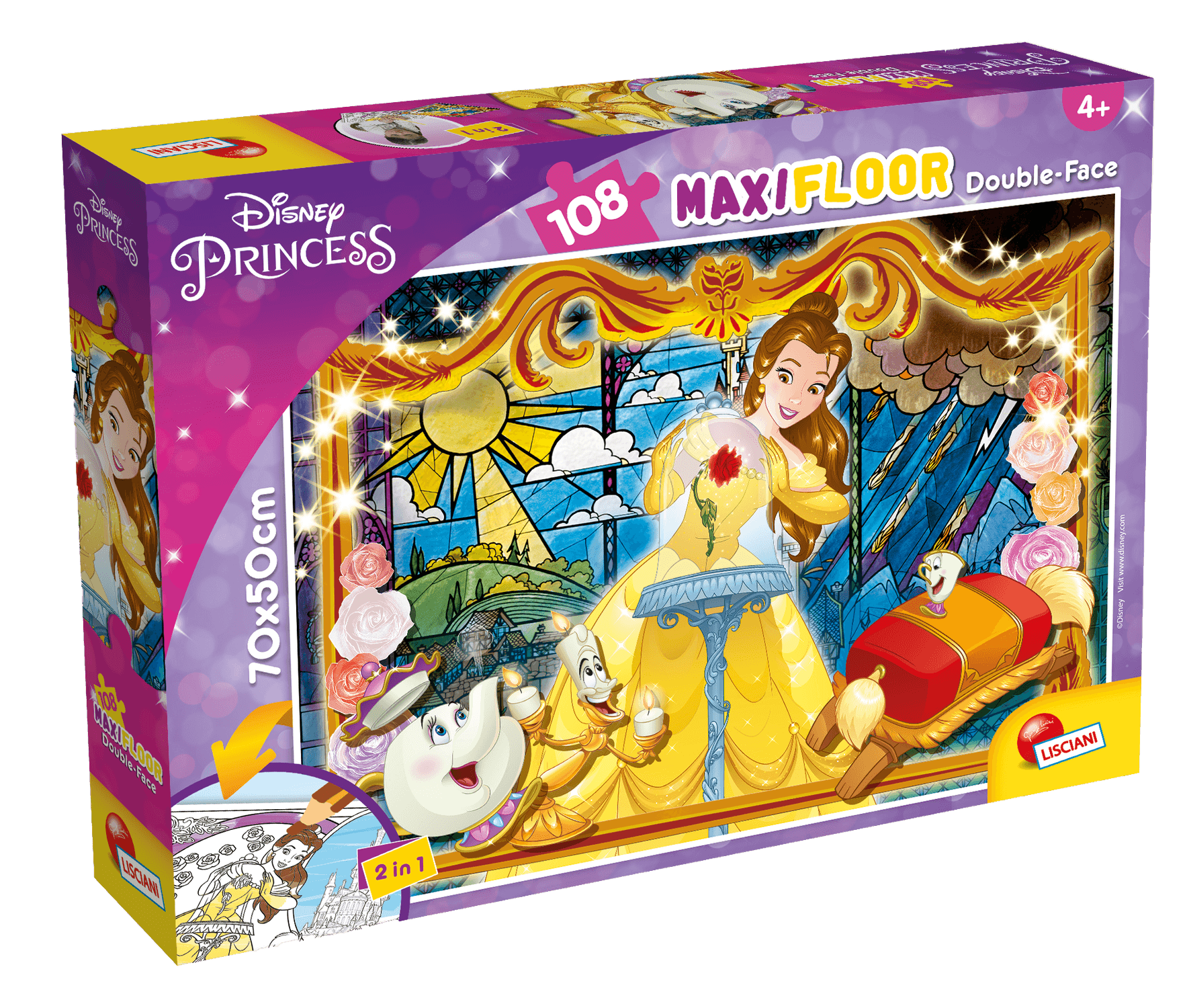 Disney puzzle df maxi floor 108 bella e la bestia - DISNEY PRINCESS, LISCIANI