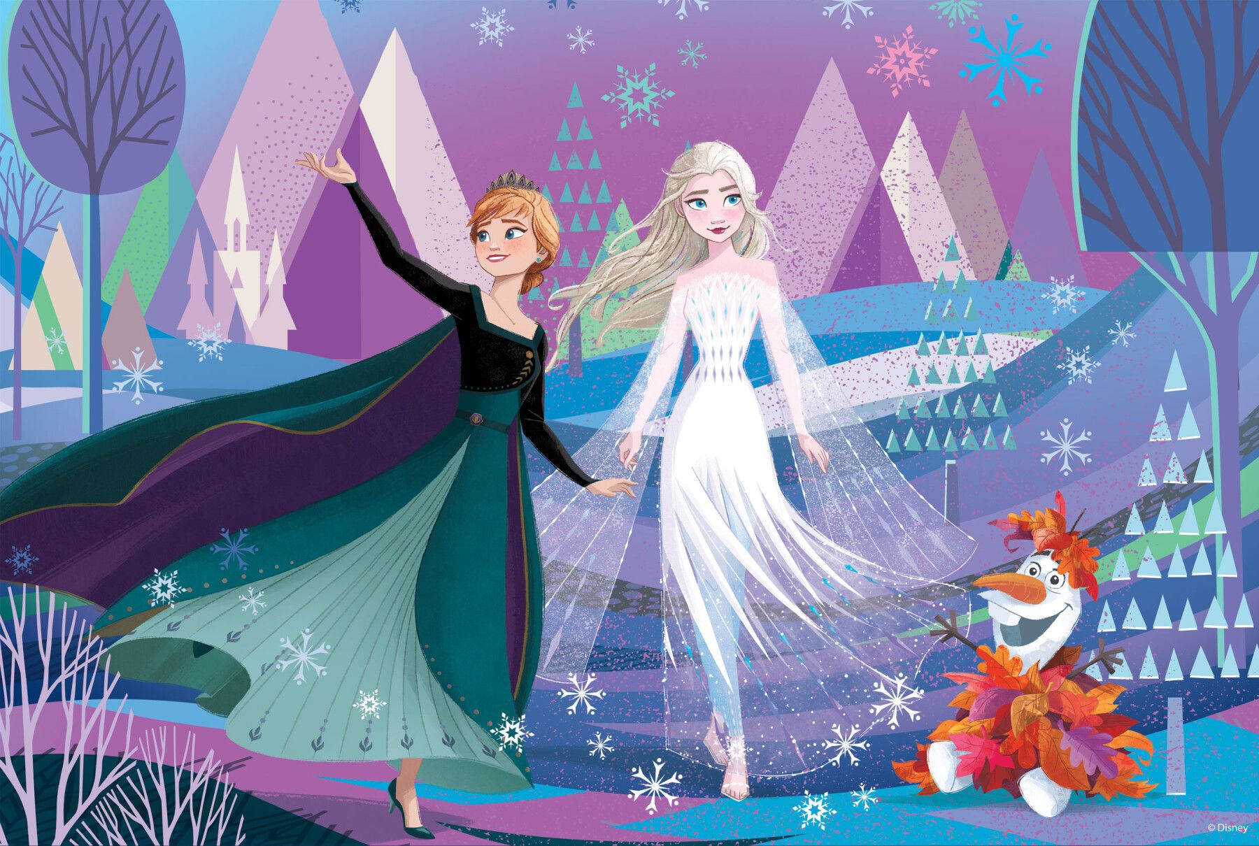 Disney puzzle maxifloor df 2 x 60 frozen - DISNEY PRINCESS, LISCIANI, Disney, Frozen