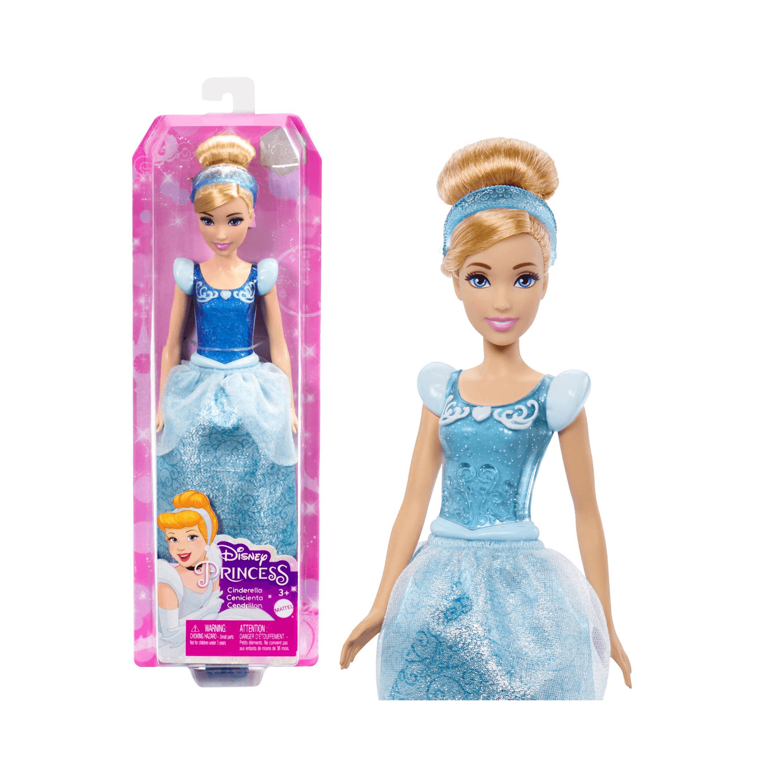 Disney princess - cenerentola bambola snodata, con capi e accessori scintillanti ispirati al film disney, giocattolo per bambini, 3+ anni, hlw06 - DISNEY PRINCESS, Disney
