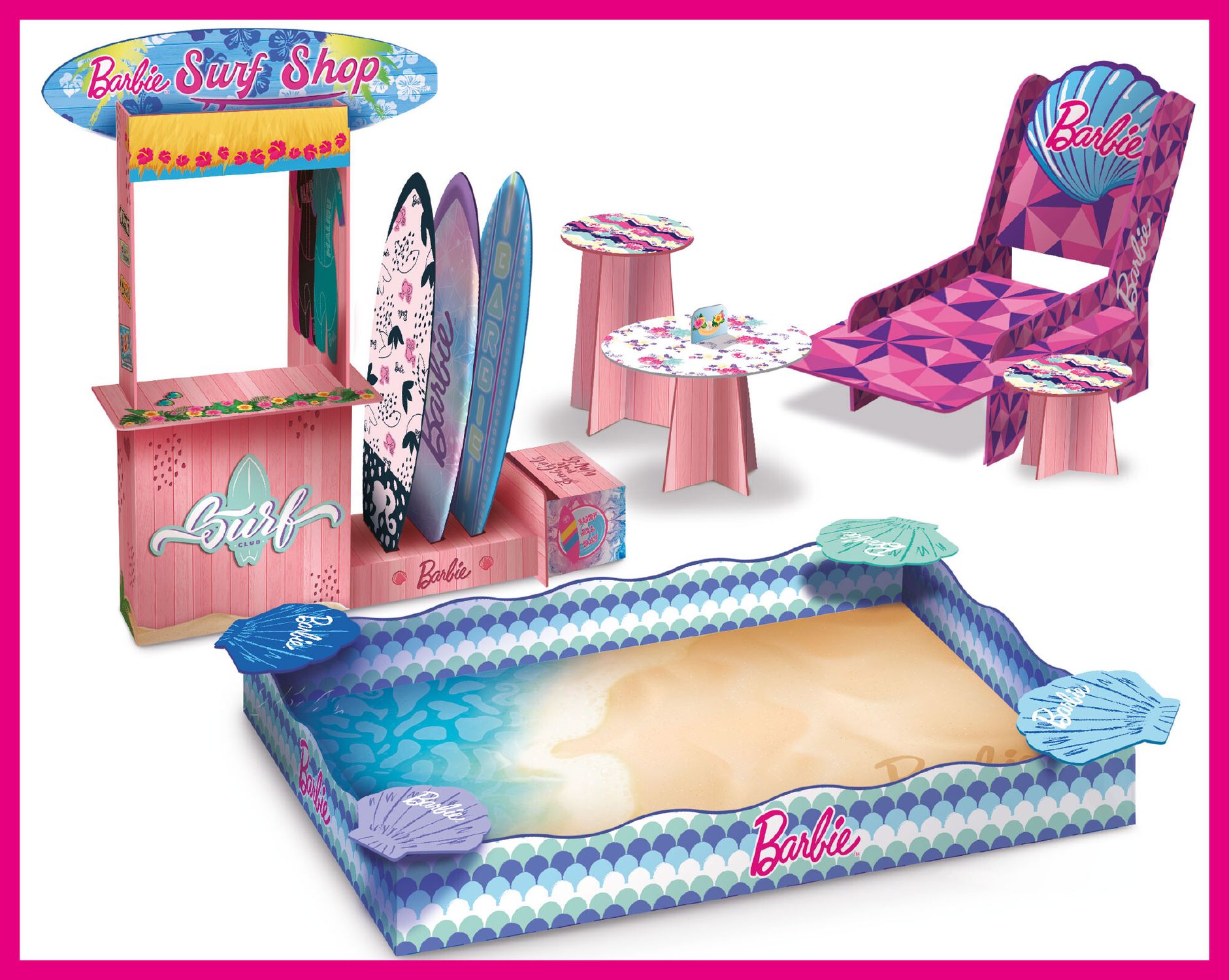 Barbie surf & sand  (doll included) - LISCIANI