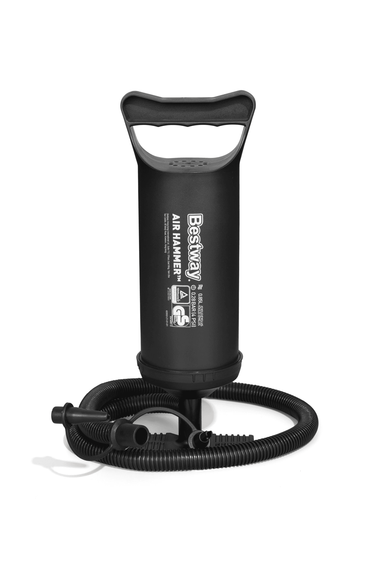 Pompa manuale cm. 30, volume 850 cc, 3 adattatori per valvola - Bestway