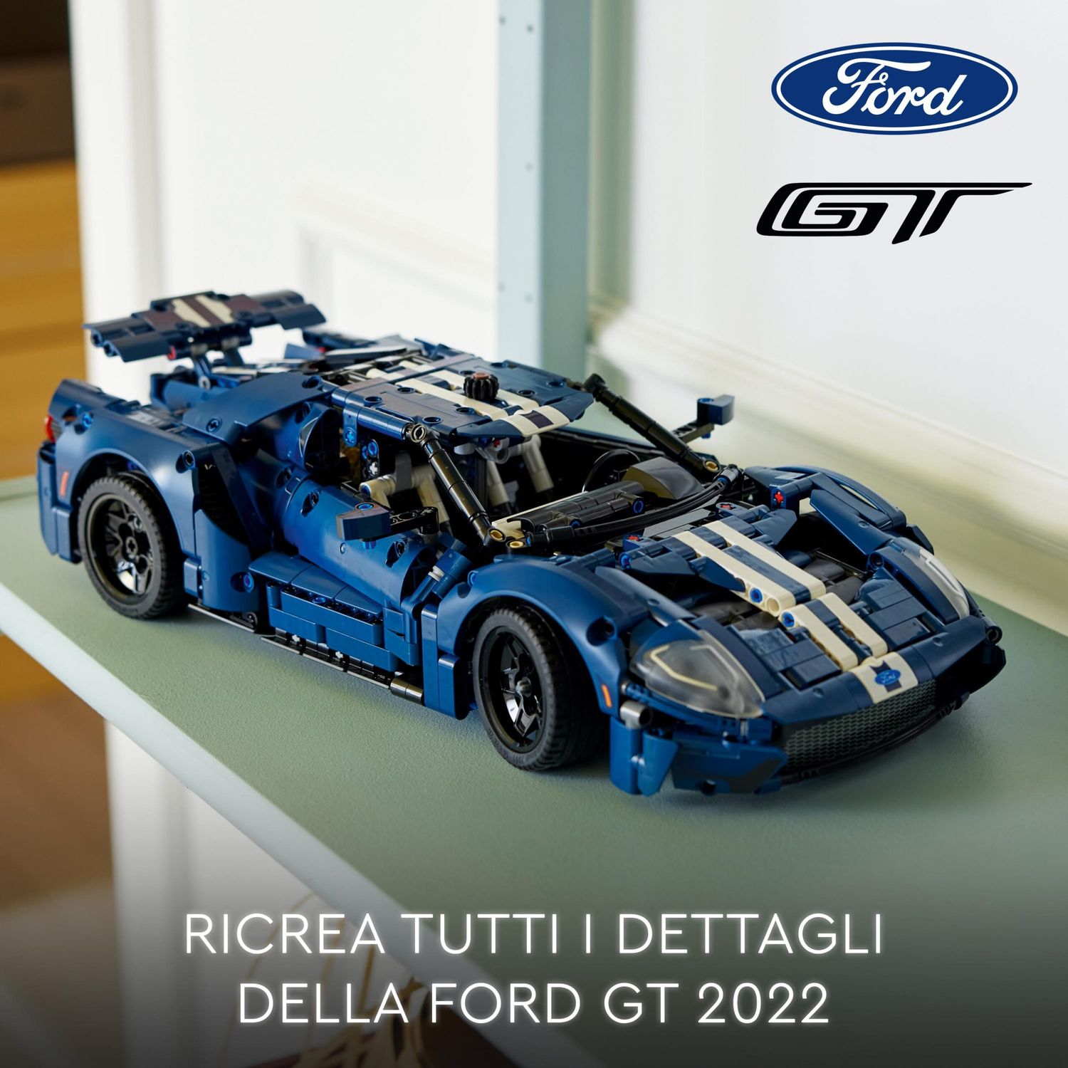 Lego technic 42154 ford gt 2022, kit modellino di auto da costruire per adulti, supercar in scala 1:12, set da collezione - LEGO TECHNIC, Lego