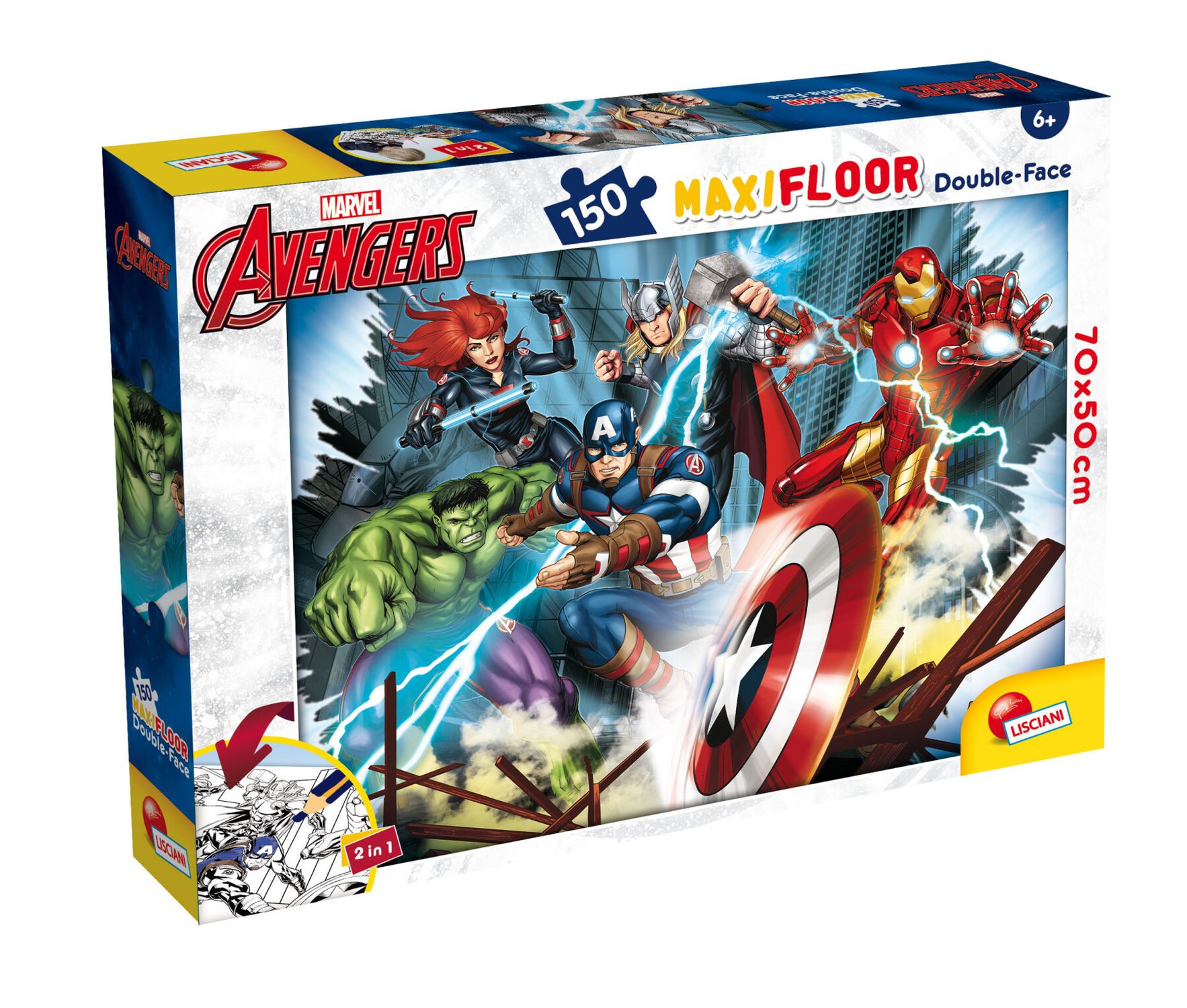 Marvel puzzle df maxi floor  150 avengers - LISCIANI, Avengers, MARVEL