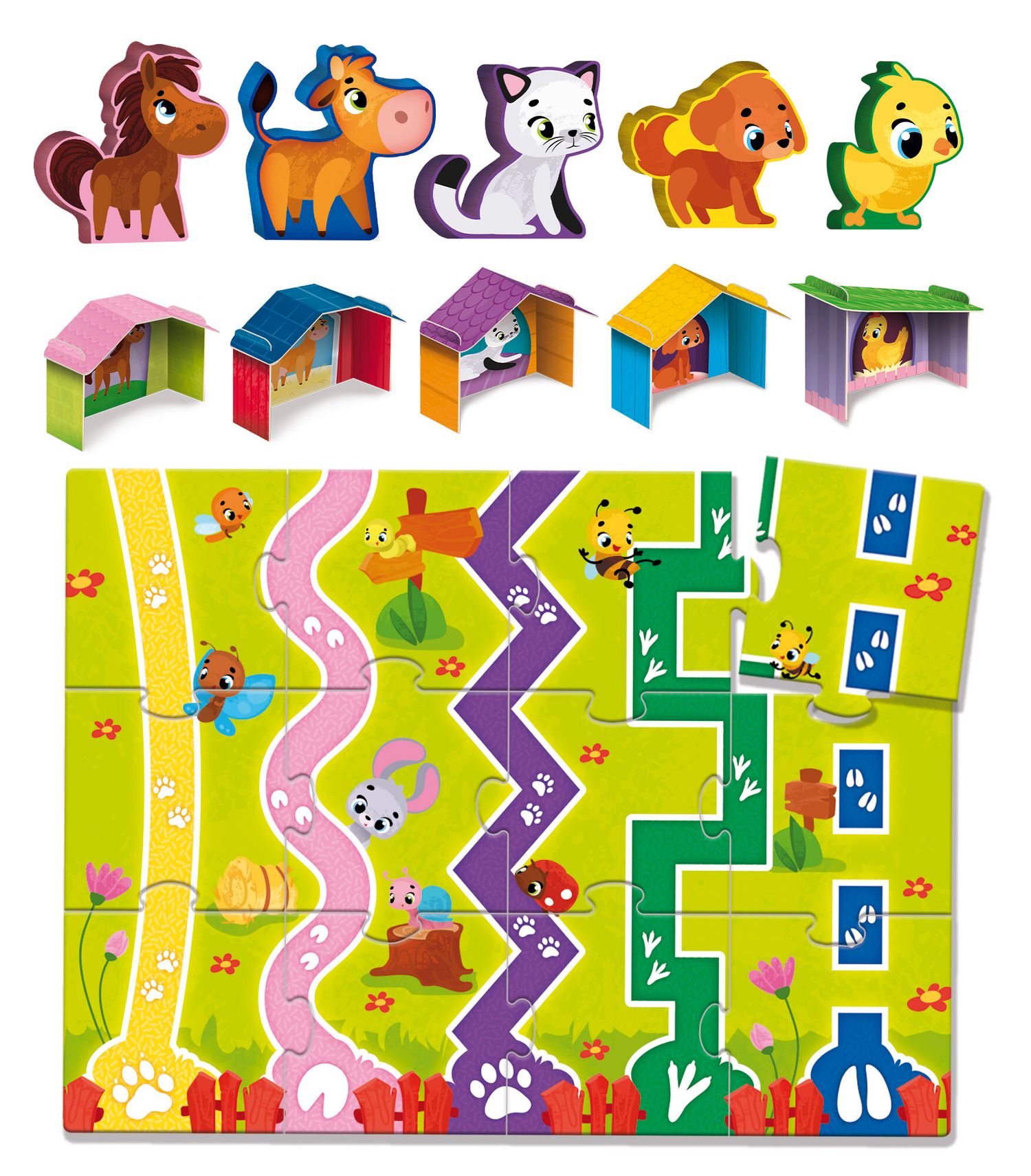 Montessori baby legno baby farm - LISCIANI