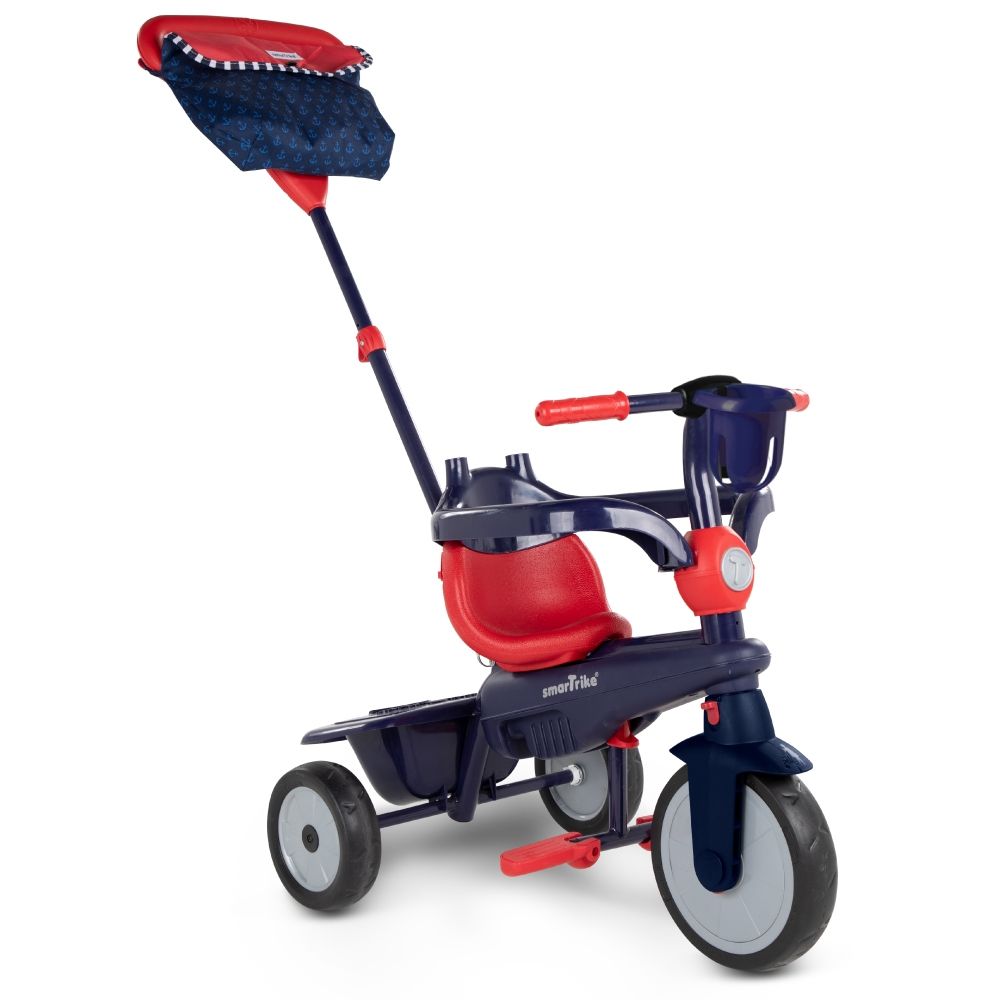 Smartrike vanilla 4 in 1 triciclo per bambini dai 15 mesi con maniglione direzionale touch steering e equipaggiamento di sicurezza - blu navy - SMART TRIKE, SUN&SPORT