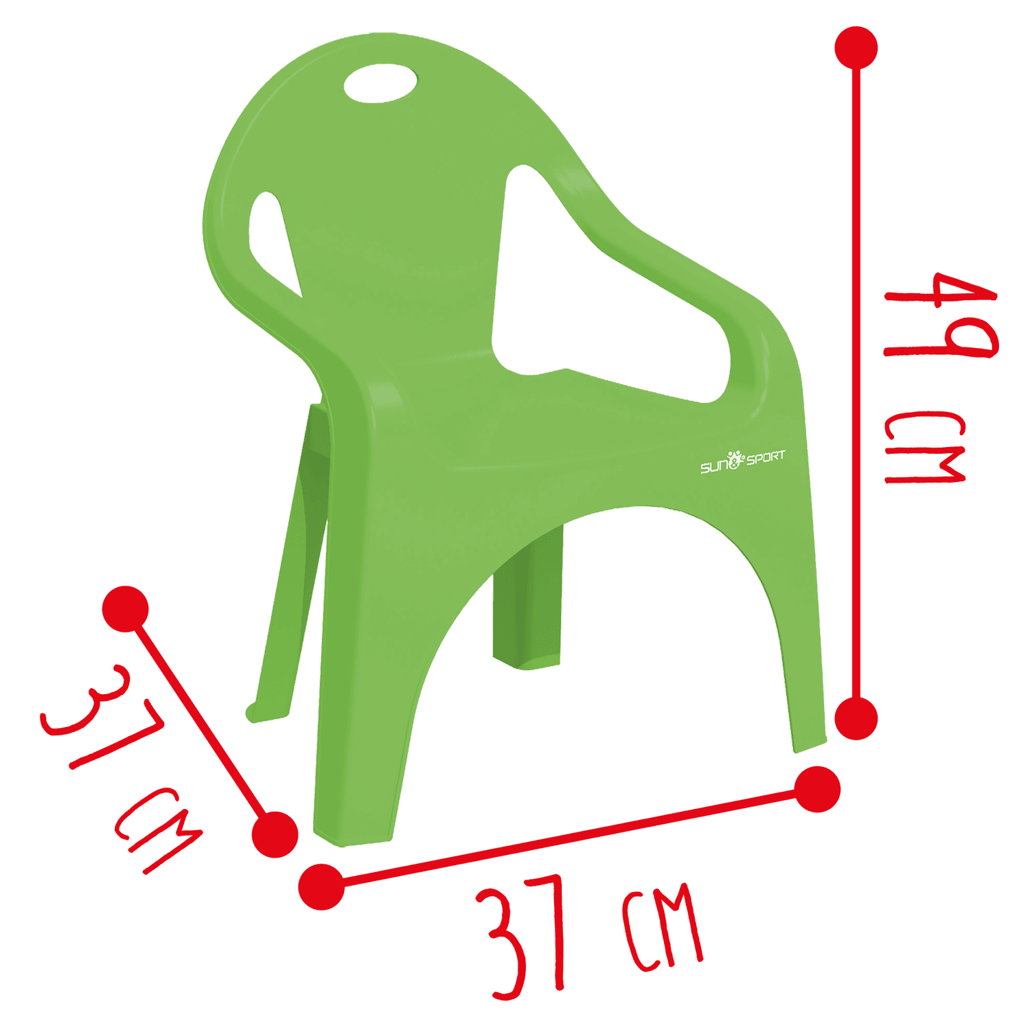 Sun & sport; sport sedia in plastica - disponibili in 4 colori - SUN&SPORT