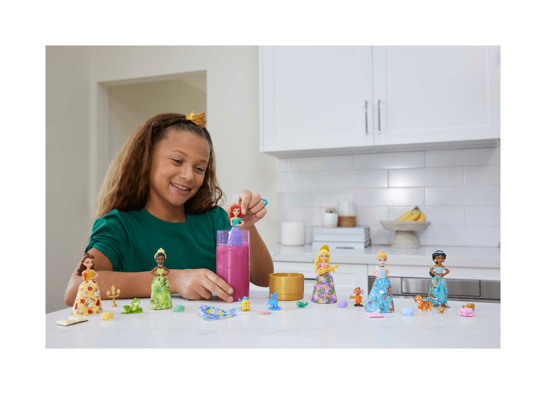 Disney princess - royal color reveal, bambola con 6 sorprese da scoprire tra cui un personaggio, ispirata ai film disney, giocattolo per bambini, 3+ anni, hmb69 - DISNEY PRINCESS