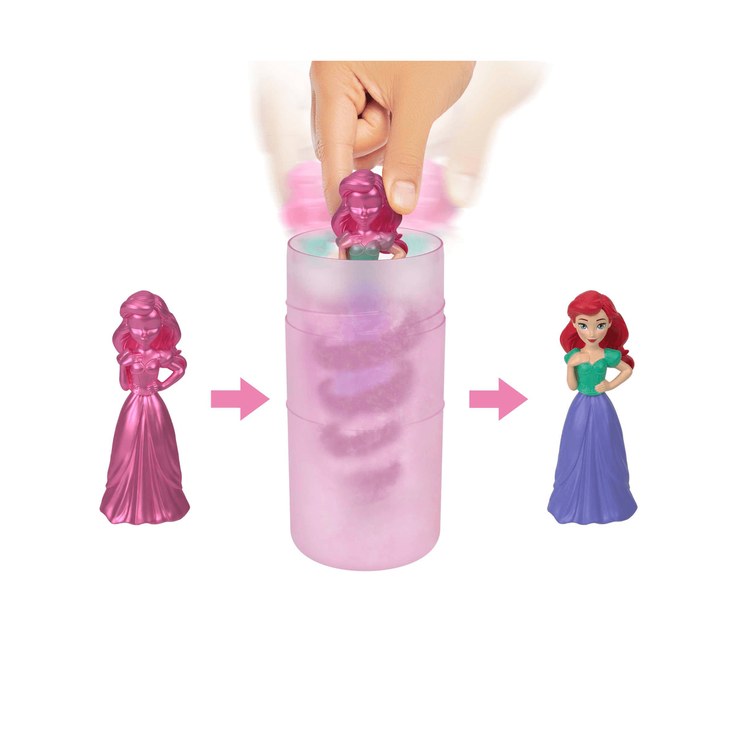 Disney princess - royal color reveal, bambola con 6 sorprese da scoprire tra cui un personaggio, ispirata ai film disney, giocattolo per bambini, 3+ anni, hmb69 - DISNEY PRINCESS