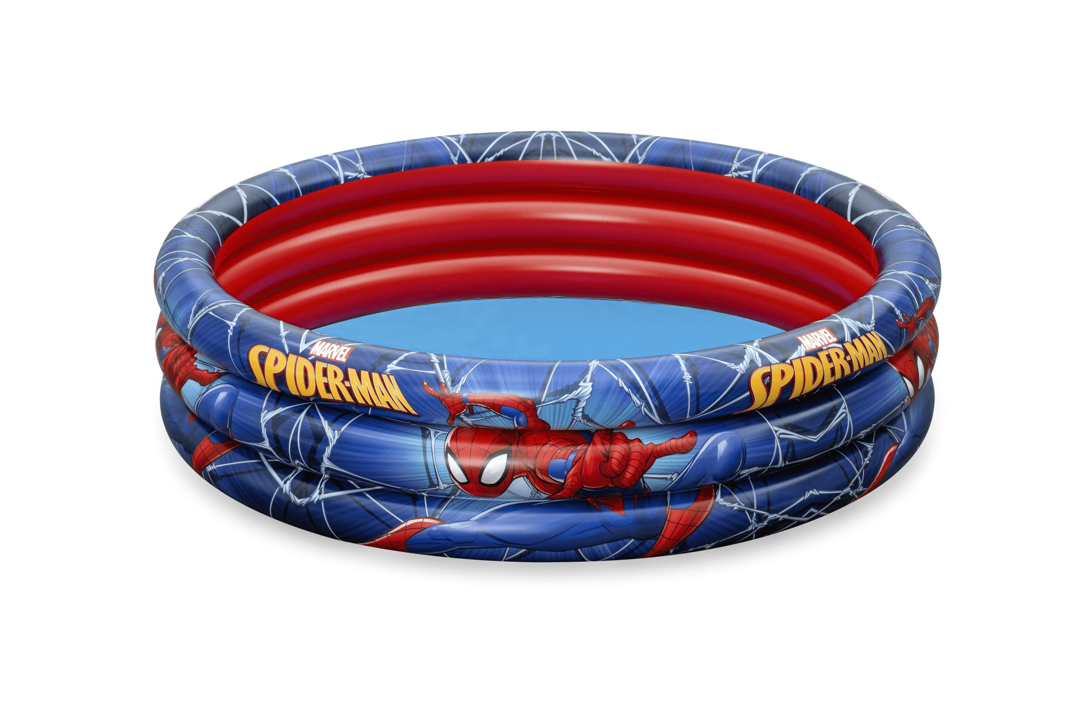 Piscina 3 anelli marvel spider-man, cm. 122x30 - Bestway, Avengers, Spiderman