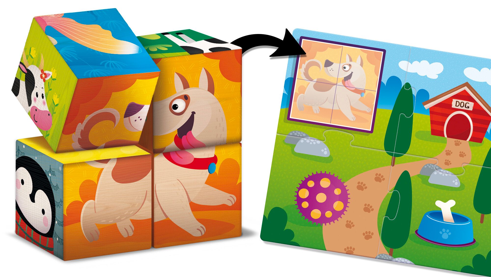 Montessoribaby  legno cubes and logic 2 in 1 - LISCIANI