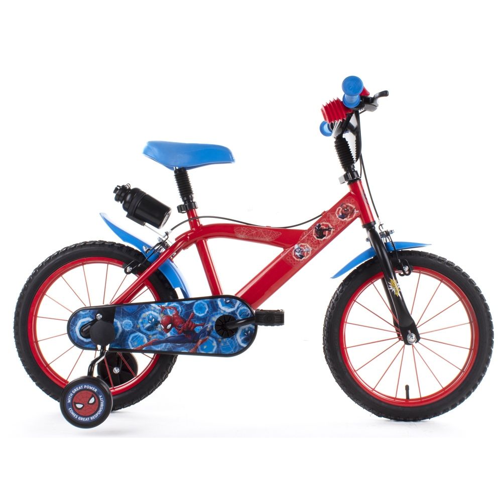 Bicicletta in metallo da 14 pollici di spiderman - adatta per bambini di 3-4 anni - Avengers, MARVEL, Spiderman