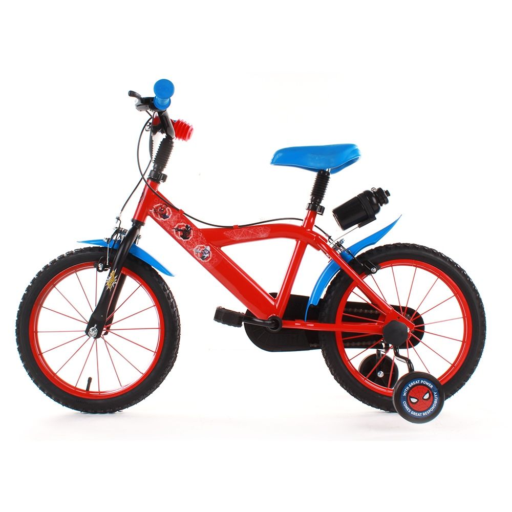 Bicicletta in metallo da 14 pollici di spiderman - adatta per bambini di 3-4 anni - Avengers, MARVEL, Spiderman