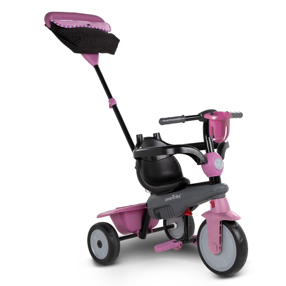 Smartrike vanilla 4 in 1 triciclo per bambini dai 15 mesi con maniglione direzionale touch steering e equipaggiamento di sicurezza - rosa - SMART TRIKE, SUN&SPORT
