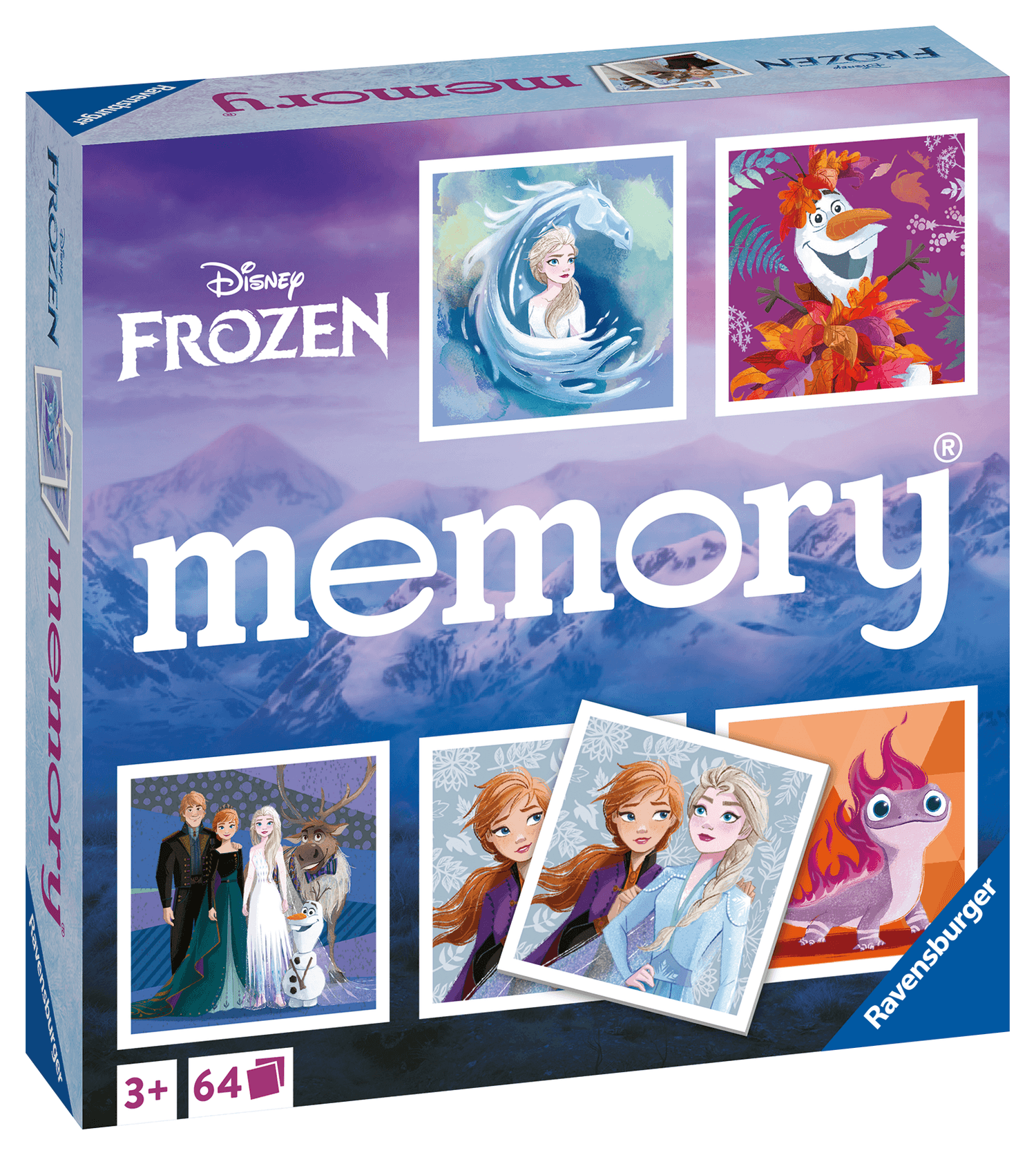 Ravensburger - memory® versione frozen, 64 tessere, gioco da tavolo, 3+ anni - DISNEY PRINCESS, RAVENSBURGER, Disney, Frozen