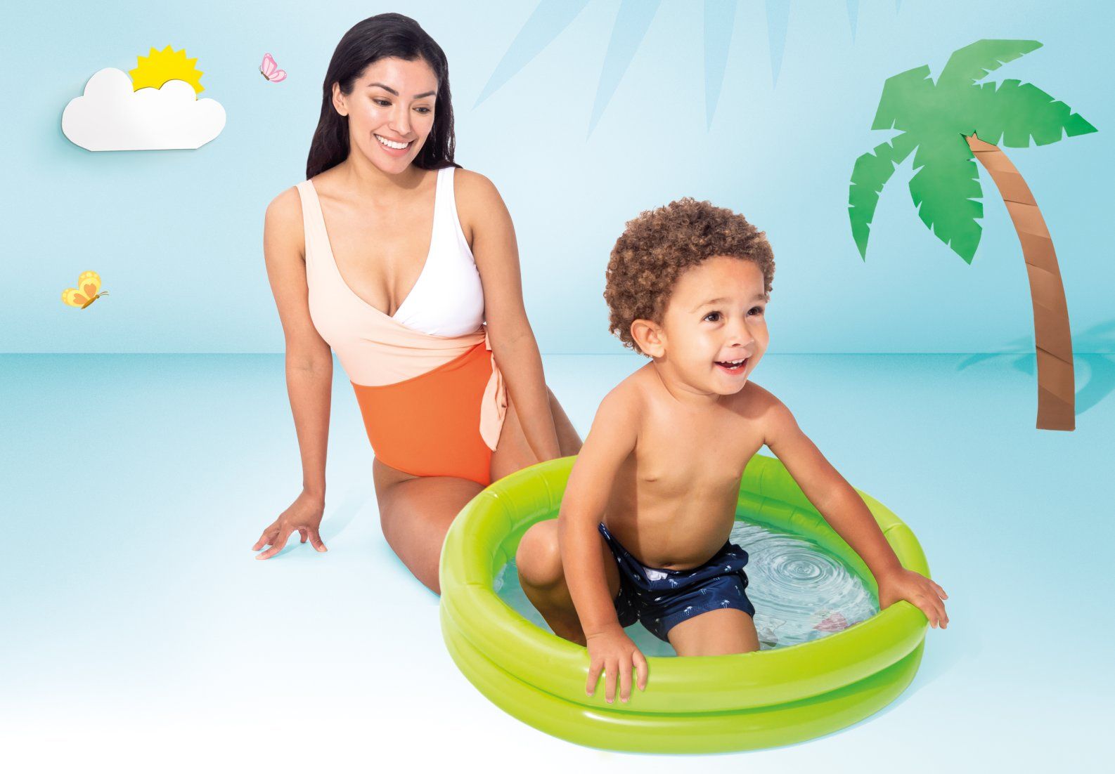 Piscina baby fondo animaletti cm 61x15 i.36 - INTEX