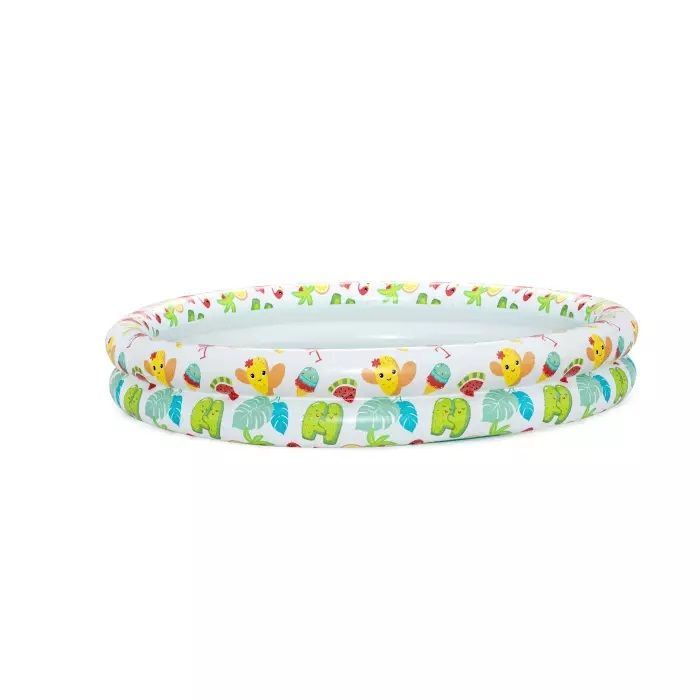 Set piscina barriera corallina a 2 anelli cm. 122x20. include: pallone cm. 41 e salvagente cm. 51 - Bestway