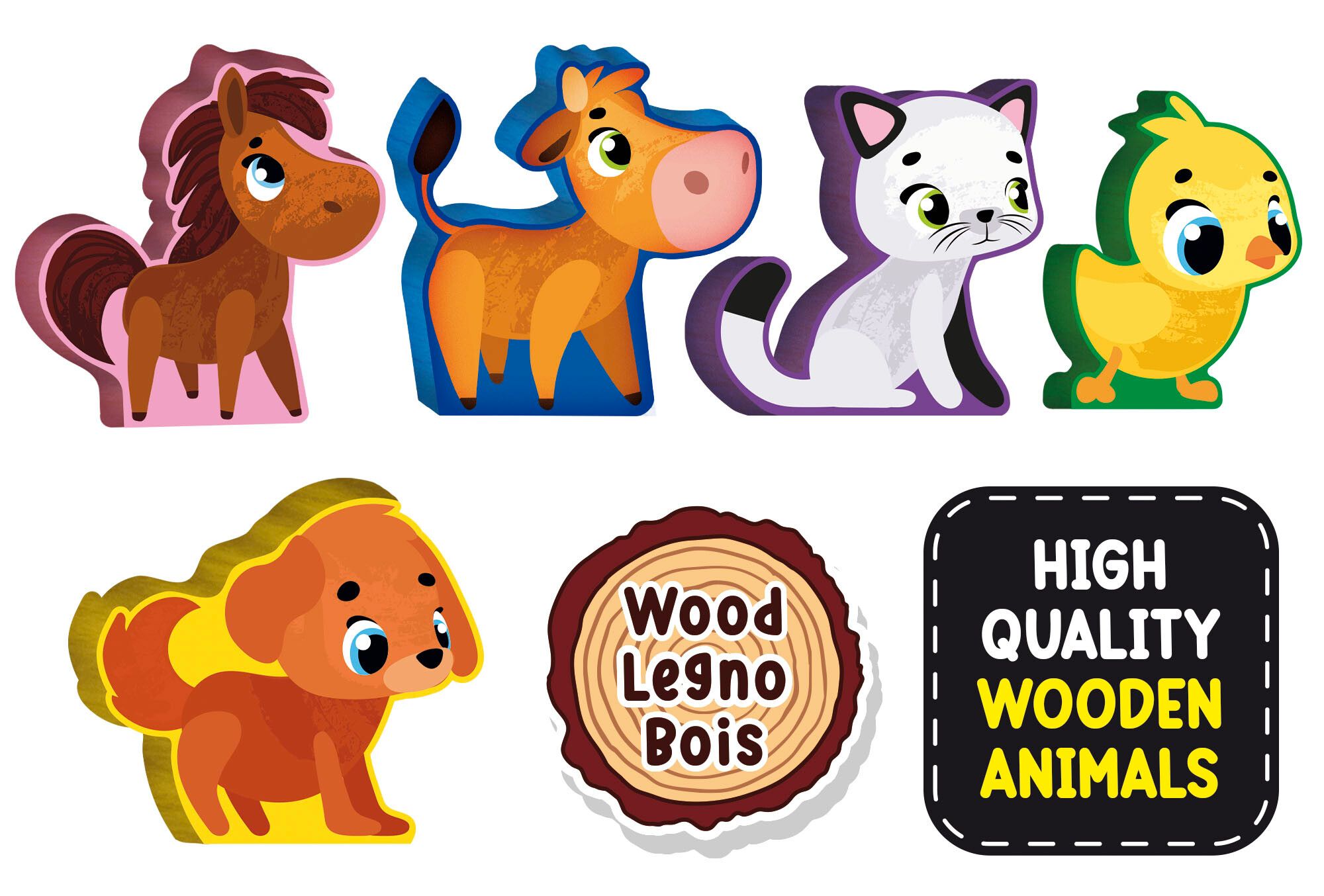 Montessori baby legno baby farm - LISCIANI