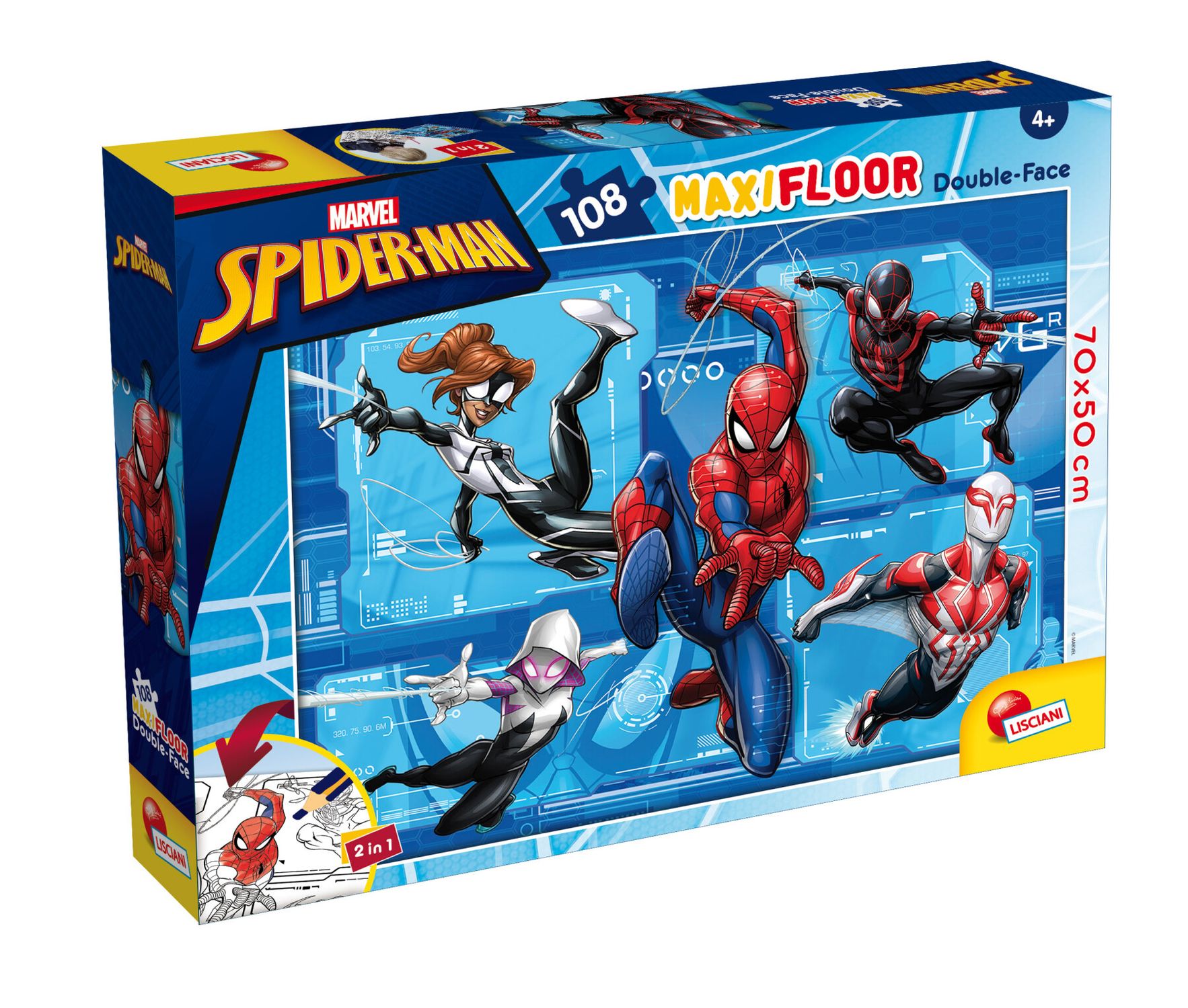 Marvel puzzle df maxi floor 108  spiderman - LISCIANI, Avengers, Spiderman