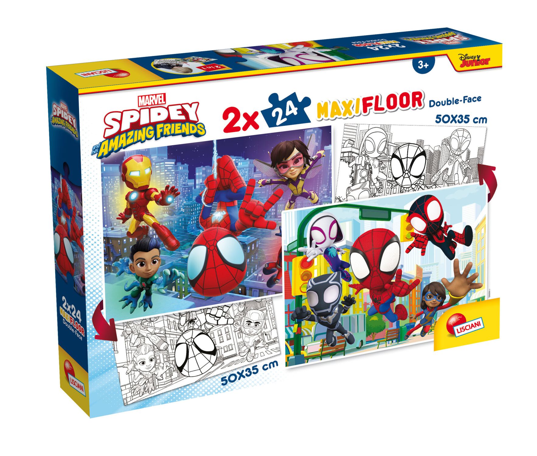 Marvel puzzle df maxi floor  2 x 24 spidey - LISCIANI, SPIDEY, MARVEL