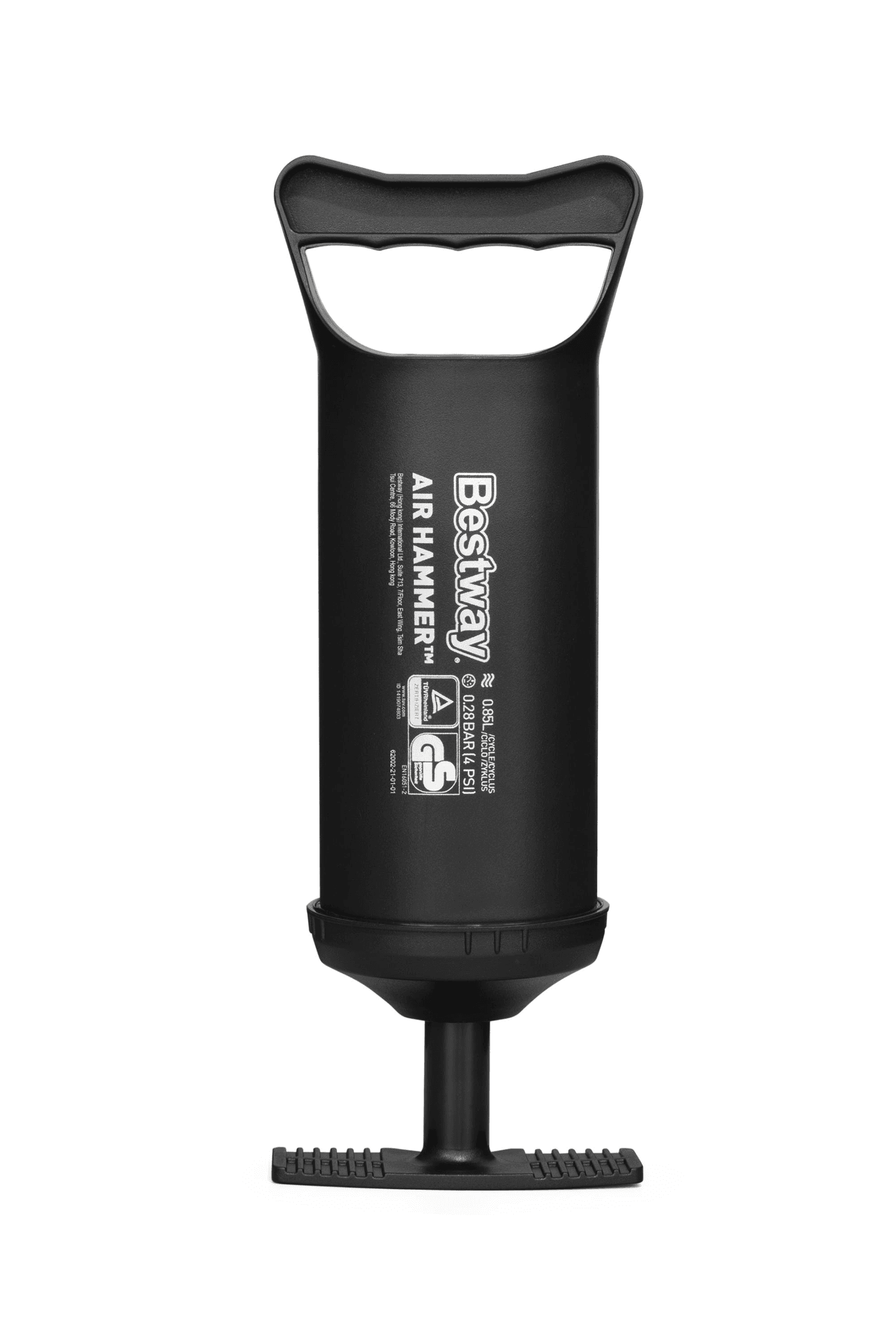 Pompa manuale cm. 30, volume 850 cc, 3 adattatori per valvola - Bestway