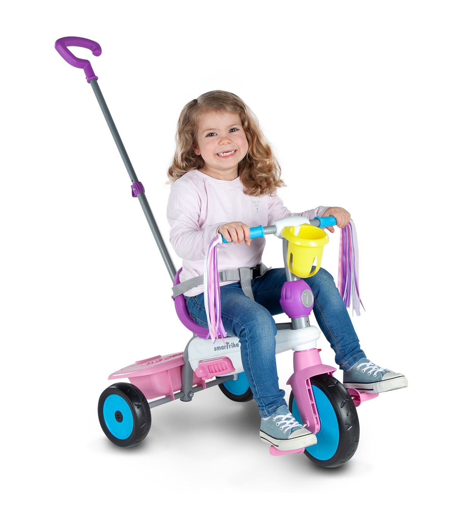 Triciclo 3in1 smartrike breeze, ideale da 15 a 36 mesi, sistema di guida touch steering, ammortizzatori brevettati per il massimo comfort - versione unicorno - SMART TRIKE, SUN&SPORT