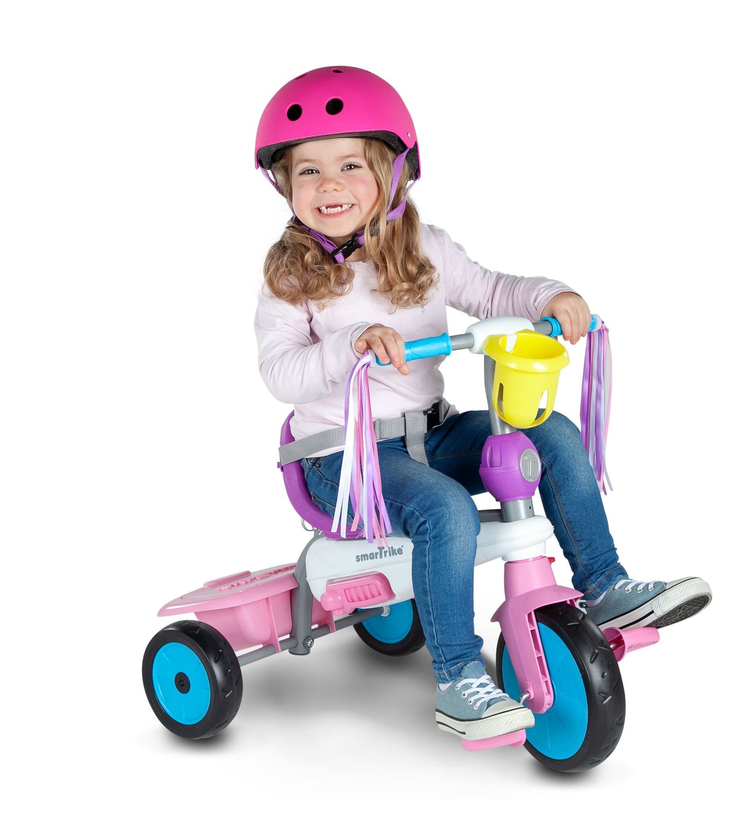 Triciclo 3in1 smartrike breeze, ideale da 15 a 36 mesi, sistema di guida touch steering, ammortizzatori brevettati per il massimo comfort - versione unicorno - SMART TRIKE, SUN&SPORT