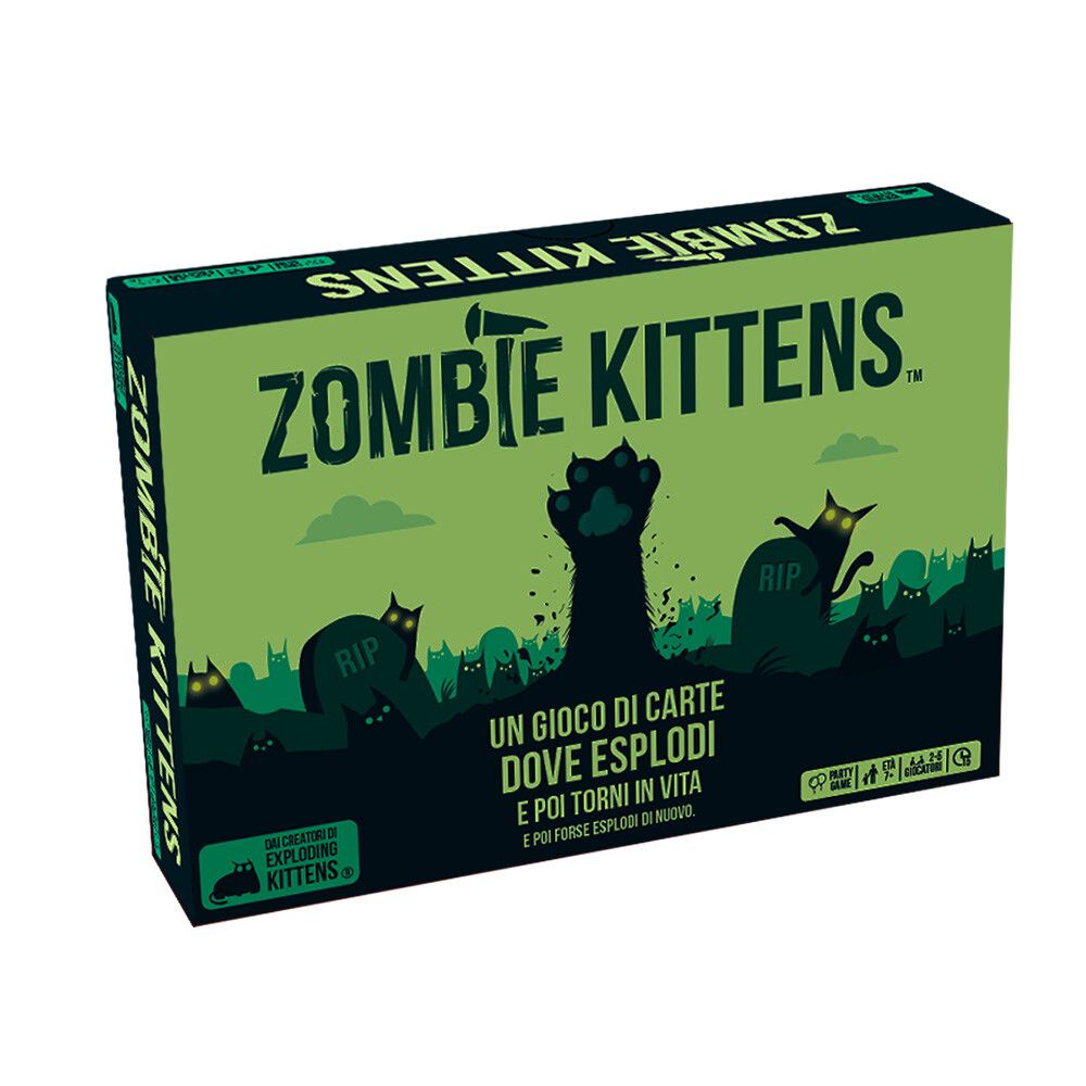 Asmodee - zombie kittens, gioco di carte della linea exploding kittens - ASMODEE, EXPLODING KITTENS