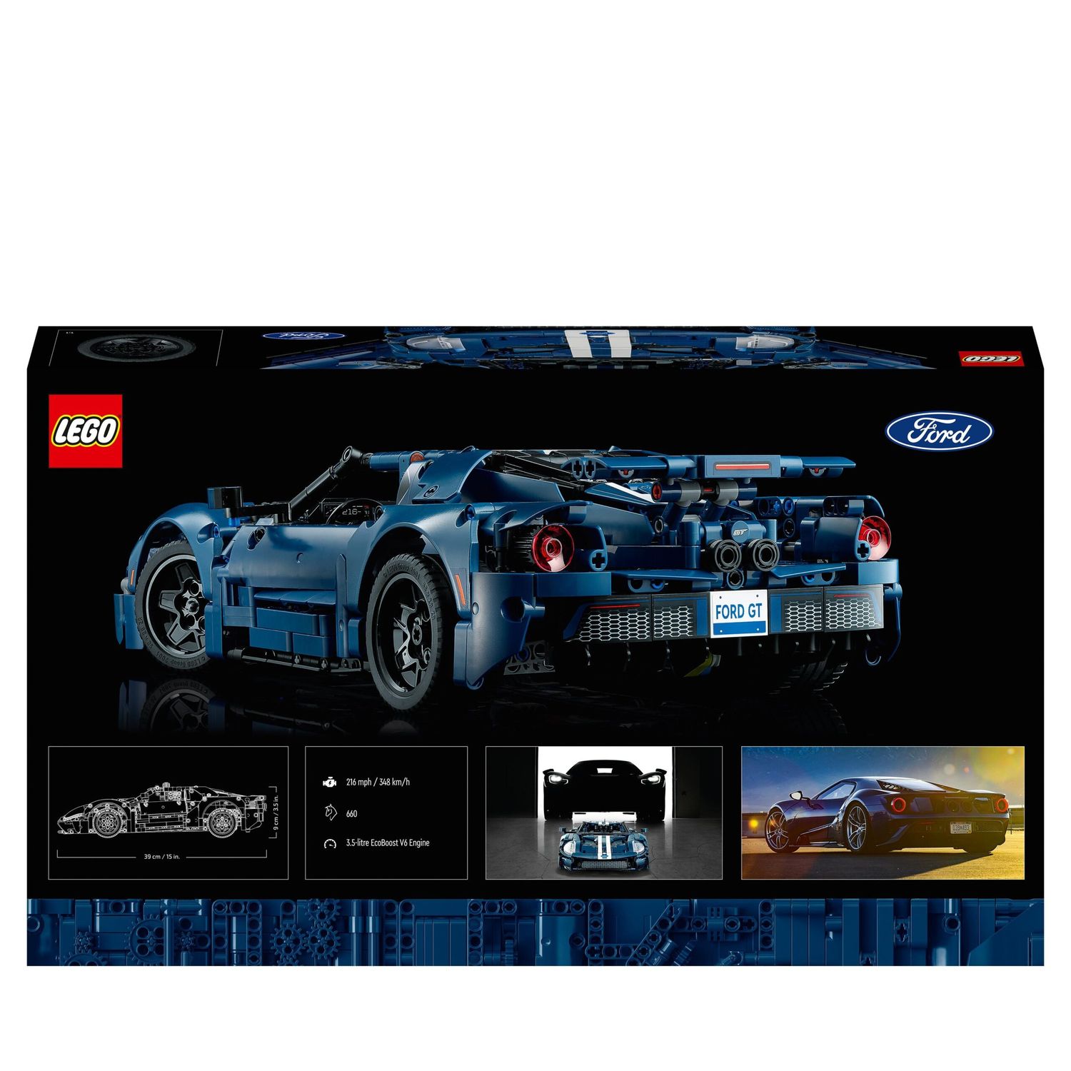 Lego technic 42154 ford gt 2022, kit modellino di auto da costruire per adulti, supercar in scala 1:12, set da collezione - LEGO TECHNIC, Lego