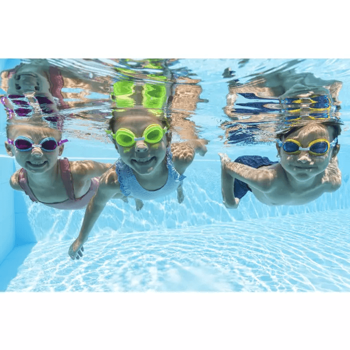 Occhialini Da Nuoto Per Bambini (3-14 Anni) – Visione Grandangolare A 180° E Cinghia In Silicone Regolabile