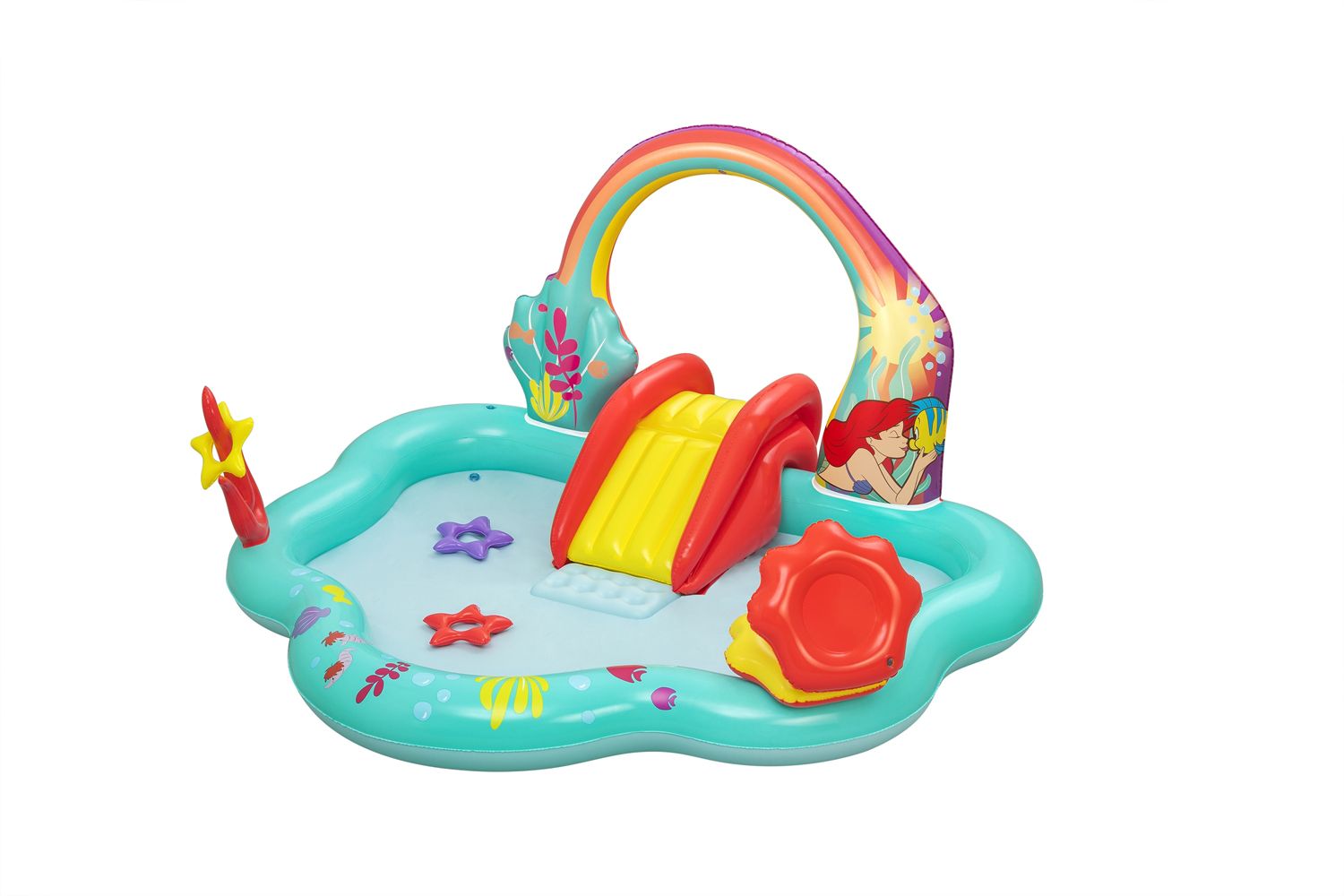 Play center disney  sirenetta cm. 221x193x117 include conchiglia stelle marine - Bestway, DISNEY PRINCESS