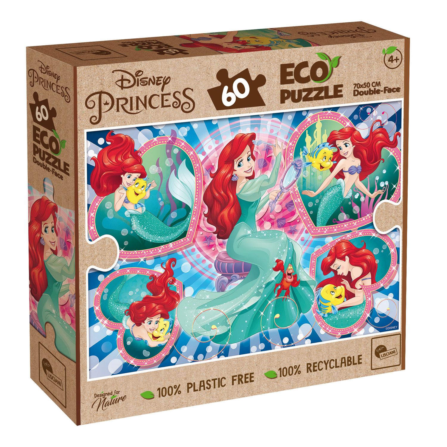 Disney eco-puzzle df little mermaid 60                                                           . - DISNEY PRINCESS, LISCIANI, Disney