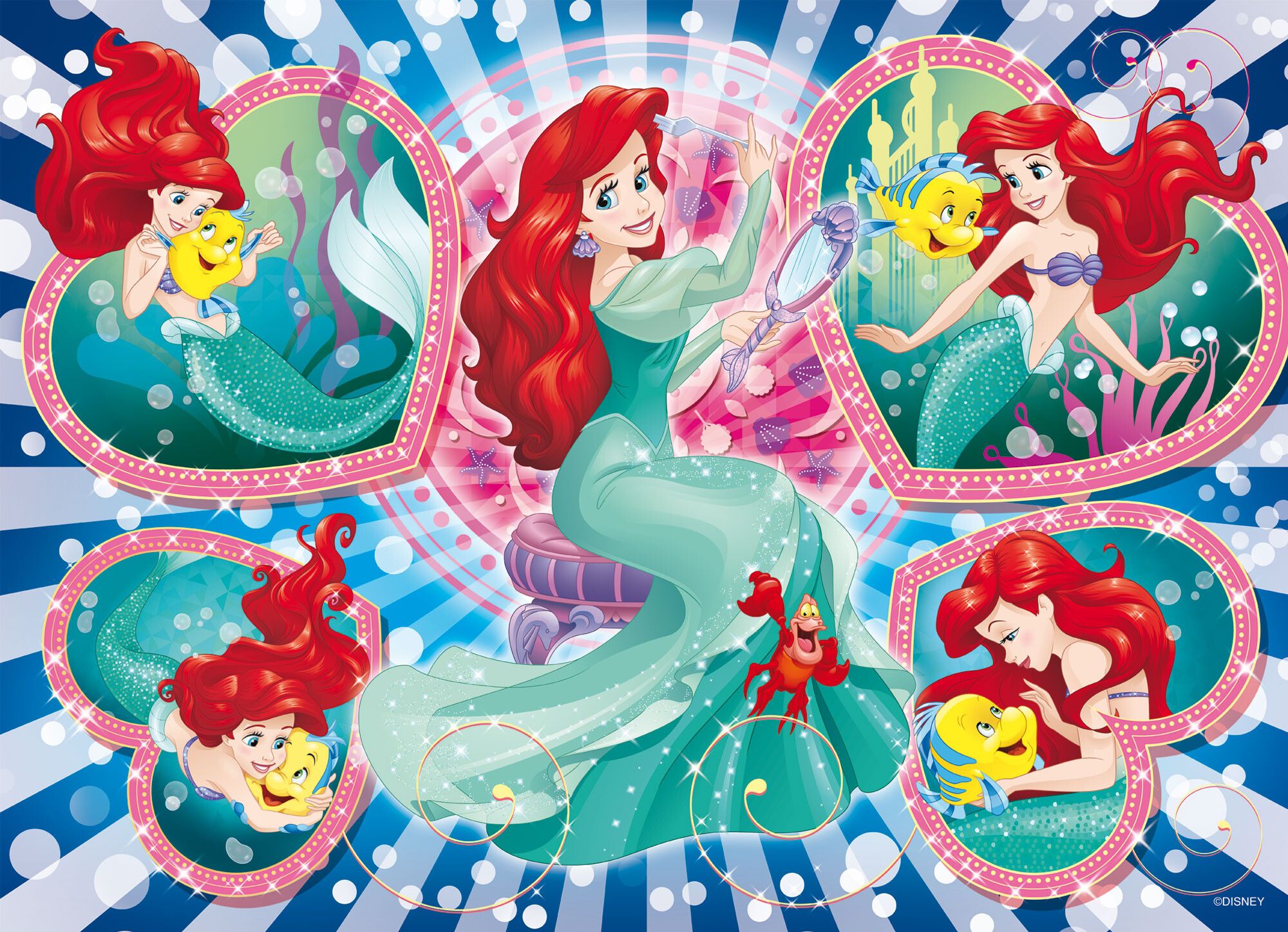 Disney eco-puzzle df little mermaid 60                                                           . - DISNEY PRINCESS, LISCIANI, Disney