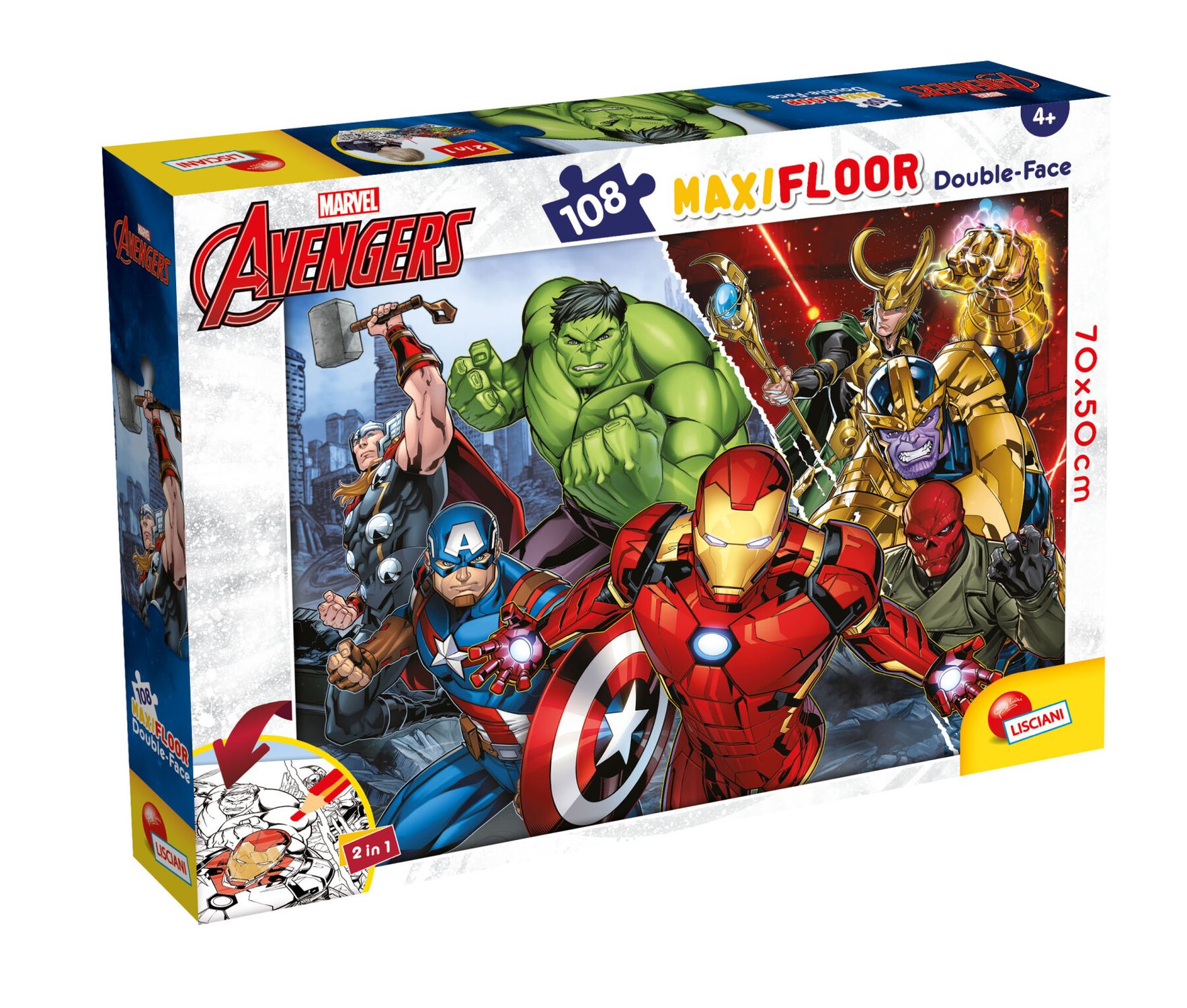Marvel puzzle df  maxi floor 108 avengers - LISCIANI, Avengers, MARVEL