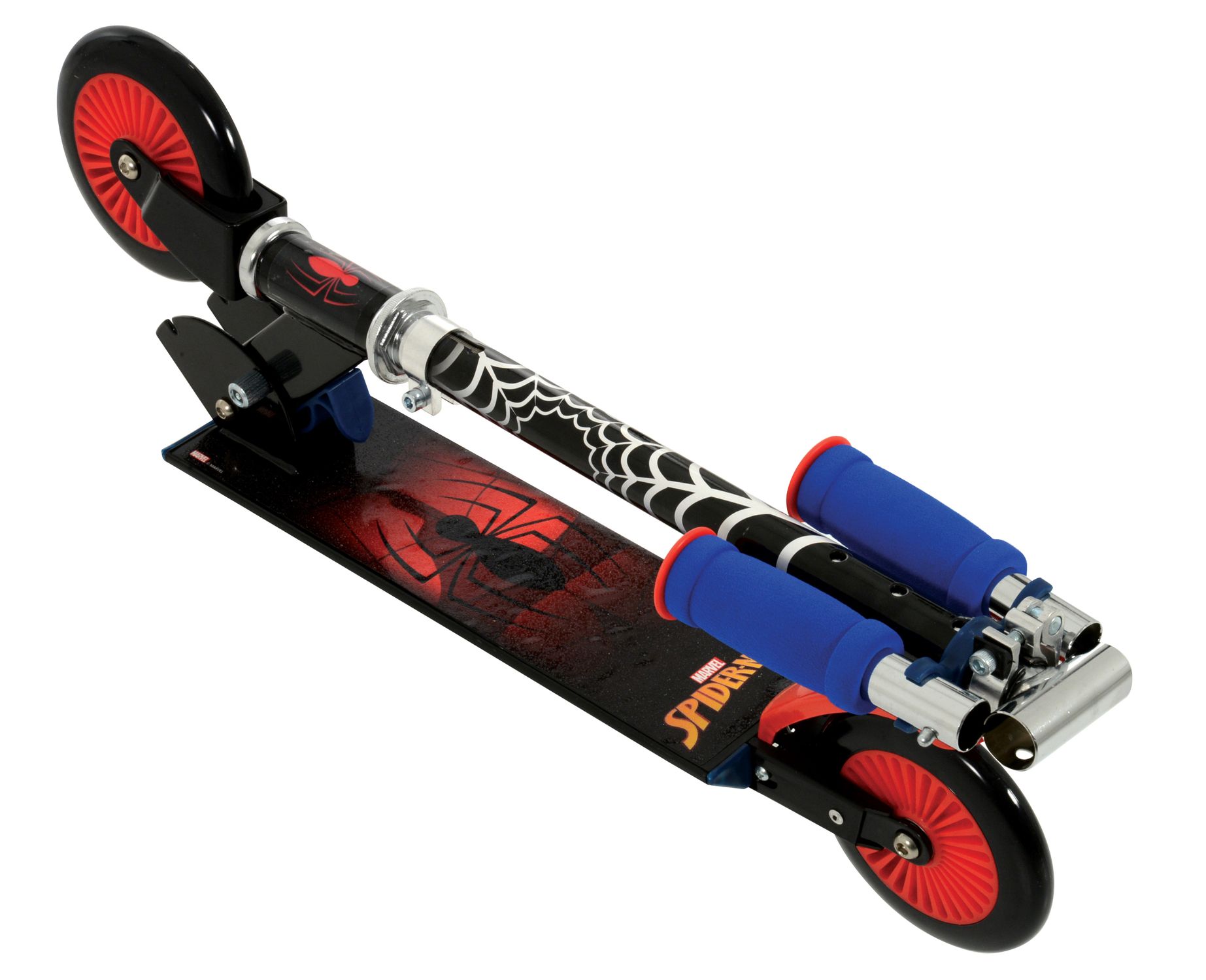 Monopattino a 2 ruote di spiderman - manubrio regolabile, portata kg 50, cuscinetti abec5, adatto a bambini da 3 a 8 anni - Spiderman