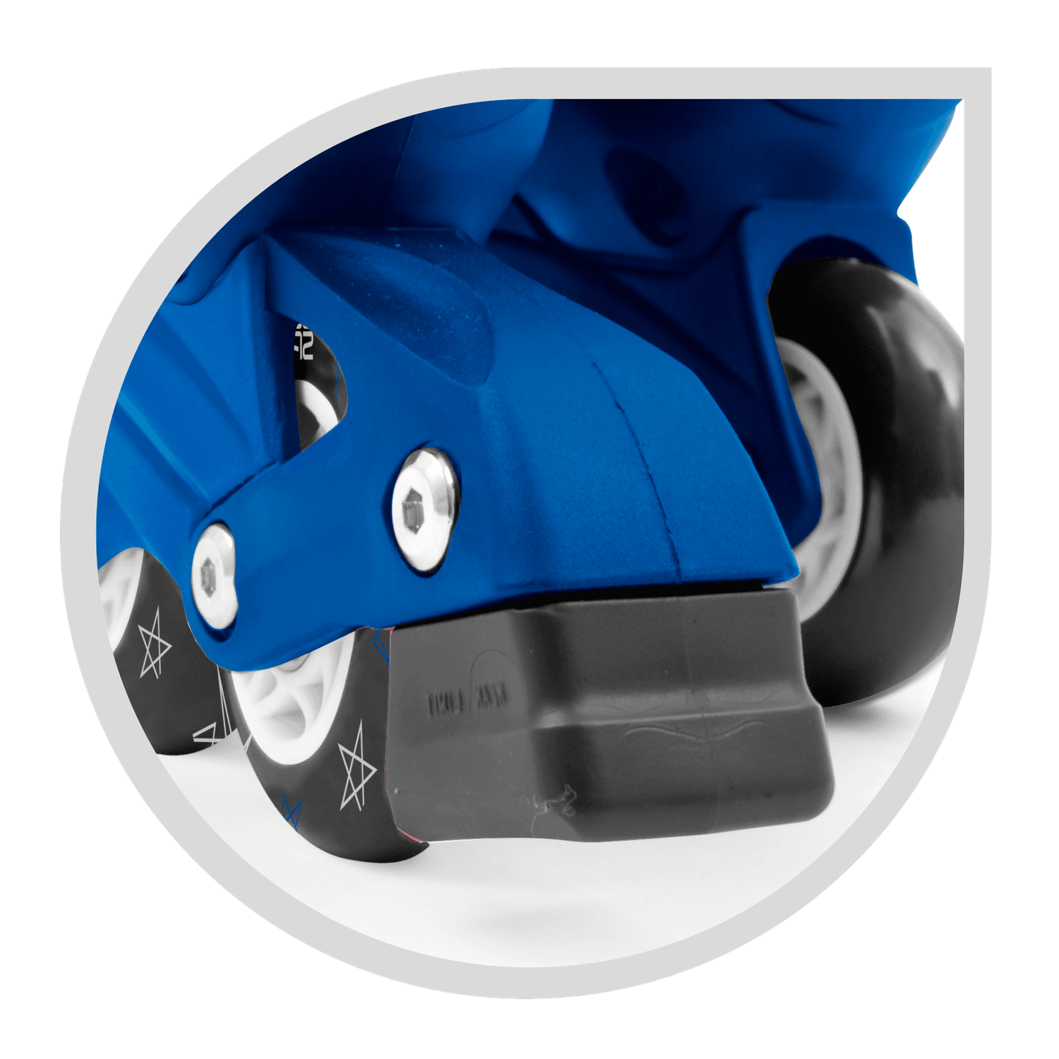 Pattini a 4 ruote con taglia regolabile e sistema frenante per bambini - misura 31-35, fibbie regolabili e imbottitura dello stivale - disponibile in blu e rosa - SUN&SPORT