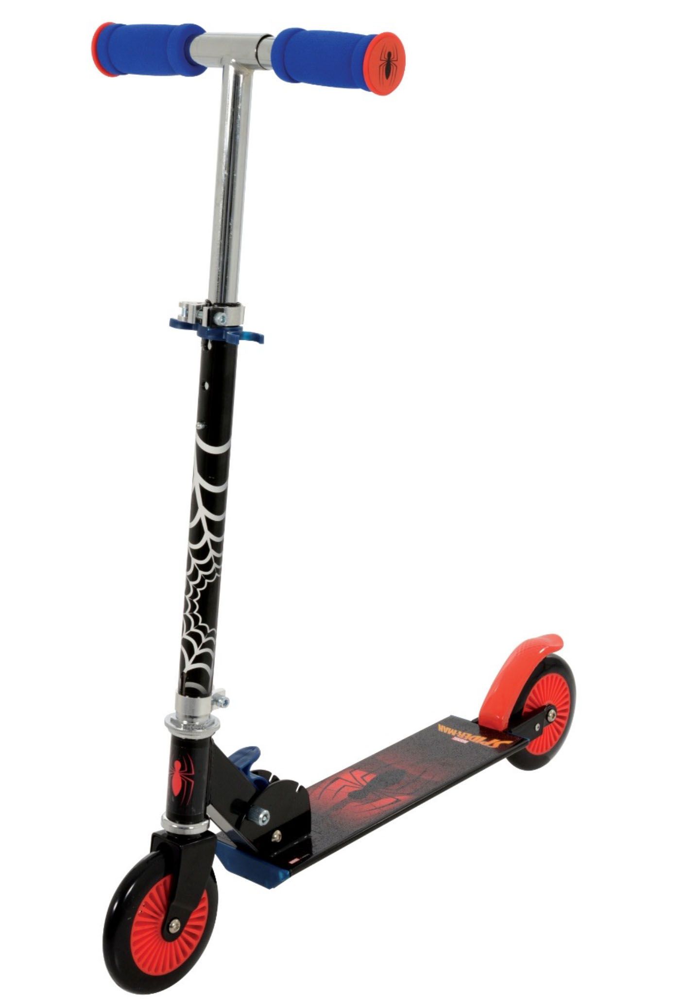 Monopattino a 2 ruote di spiderman - manubrio regolabile, portata kg 50, cuscinetti abec5, adatto a bambini da 3 a 8 anni - Spiderman
