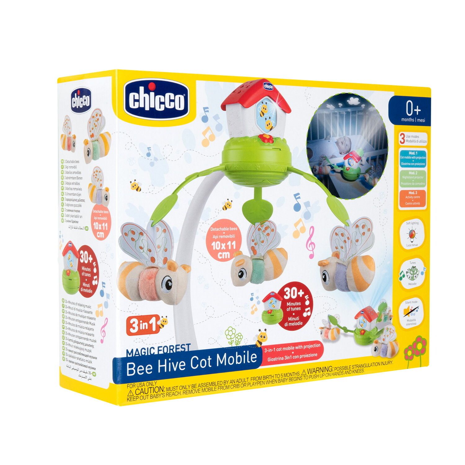 Chicco - giostrina casina delle api, magic forest 0m+ - Chicco