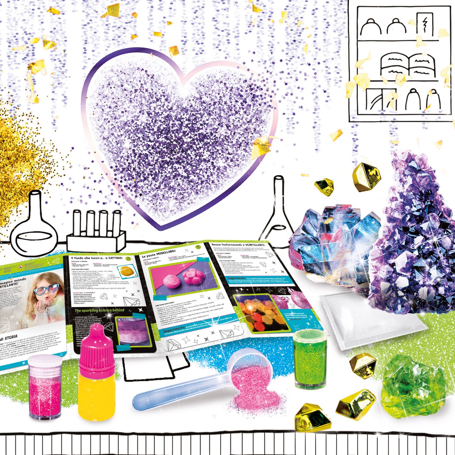 I'm a genius scienza pocket esperimenti con glitter - LISCIANI