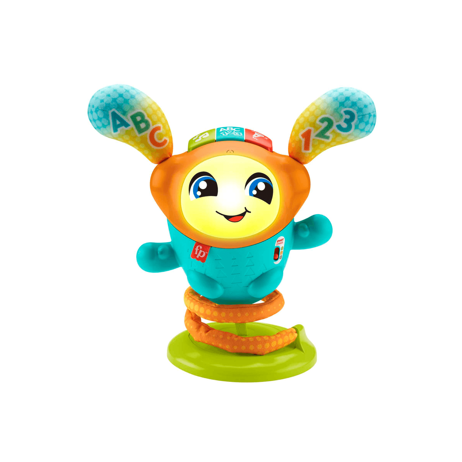 Fisher-price - dj nino salterino, edizione multilingue, giocattolo musicale interattivo ed educativo con luci, suoni e azione saltellante motorizzata, giocattolo, 9-36 mesi, hjp91 - FISHER-PRICE