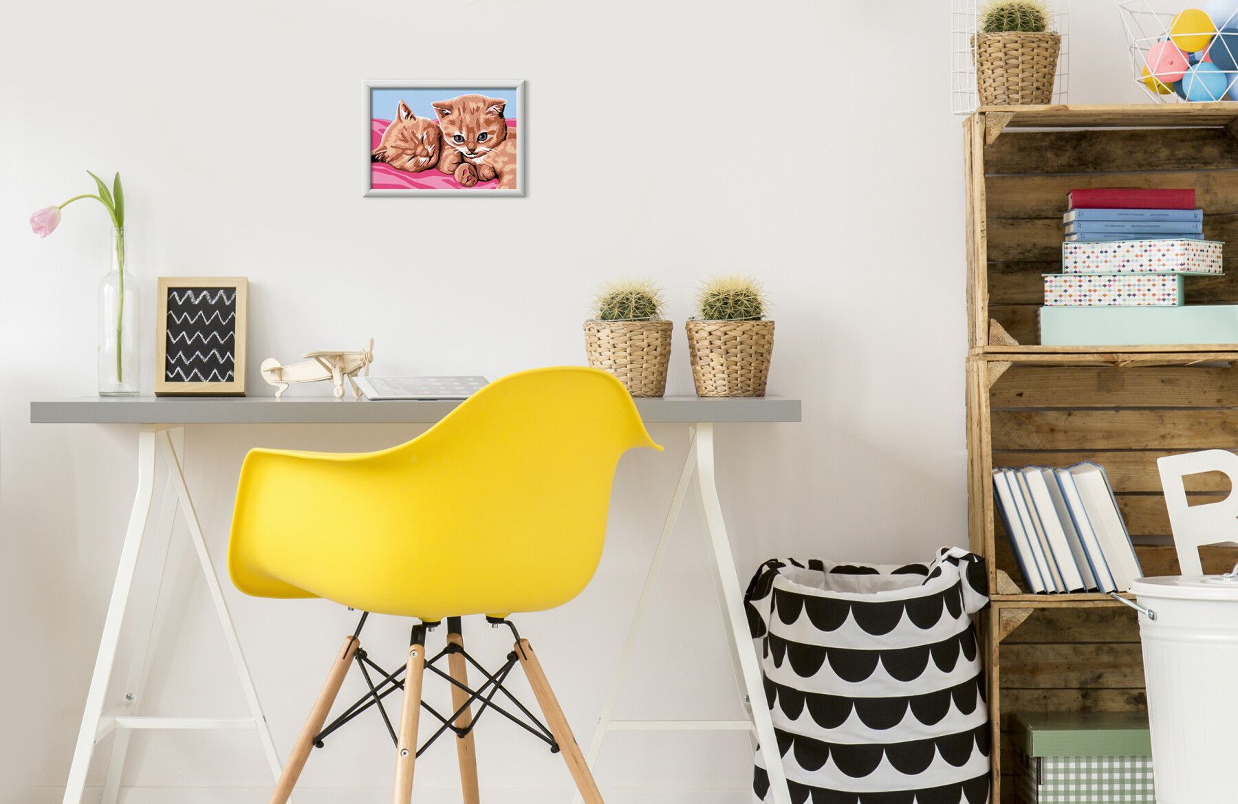 Ravensburger - creart serie e: gattini rossi, kit per dipingere con i numeri, contiene una tavola prestampata, pennello, colori e accessori, gioco creativo per bambini 9+ anni - CREART, RAVENSBURGER