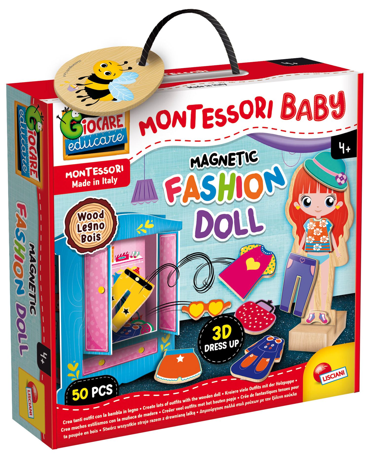 Montessori baby legno magnetic fashion doll - LISCIANI