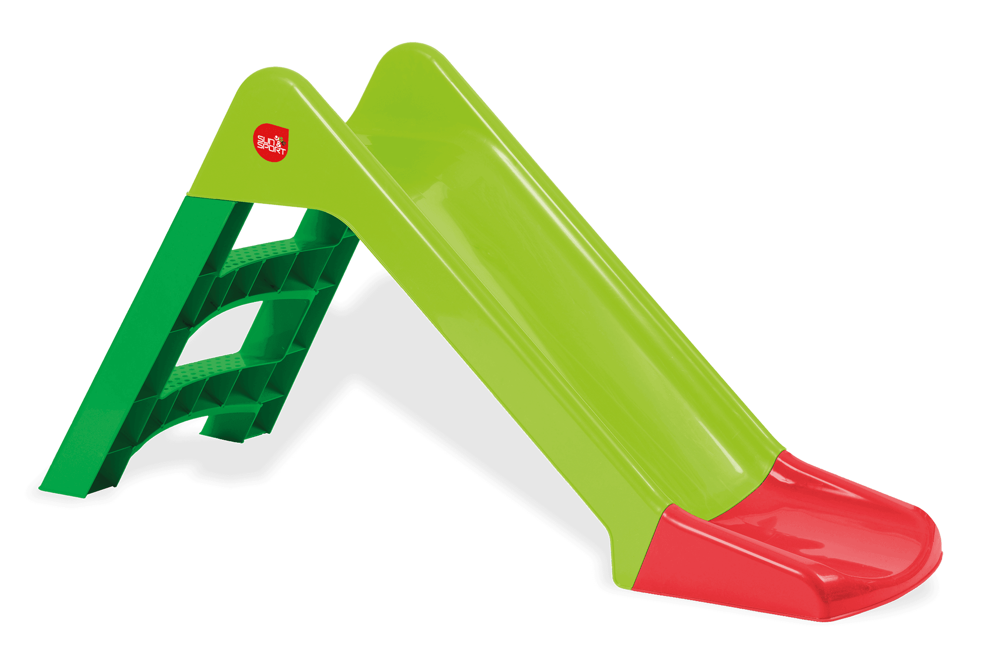 Scivolo per bambini, 3 gradini antiscivolo, verde e rosa, massimo supporto di 30 kg, facile e veloce da montare - disponbile in verde e rosa - SUN&SPORT