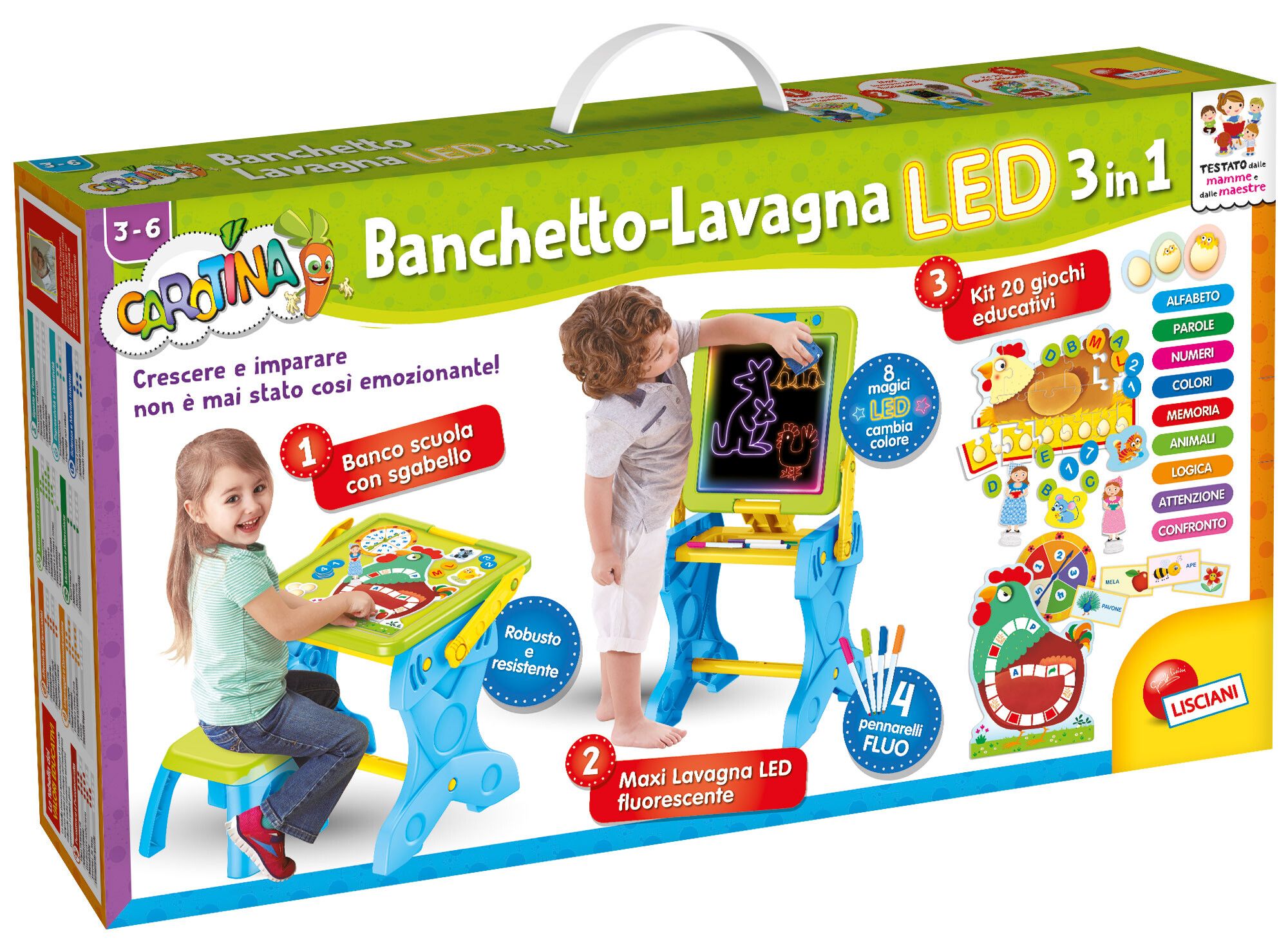 Carotina banchetto lavagna led 3 in 1 - LISCIANI