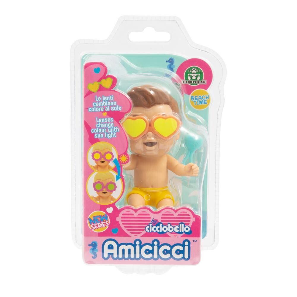 Cicciobello amicicci beach elvis con  occhiali dotati di lenti che cambiano colore quando sono esposti al sole - CICCIOBELLO AMICICCI, GIOCHI PREZIOSI
