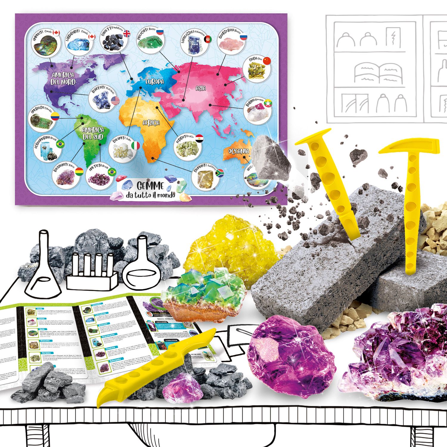 I'm a genius scienza pocket gemme da tutto il mondo - LISCIANI