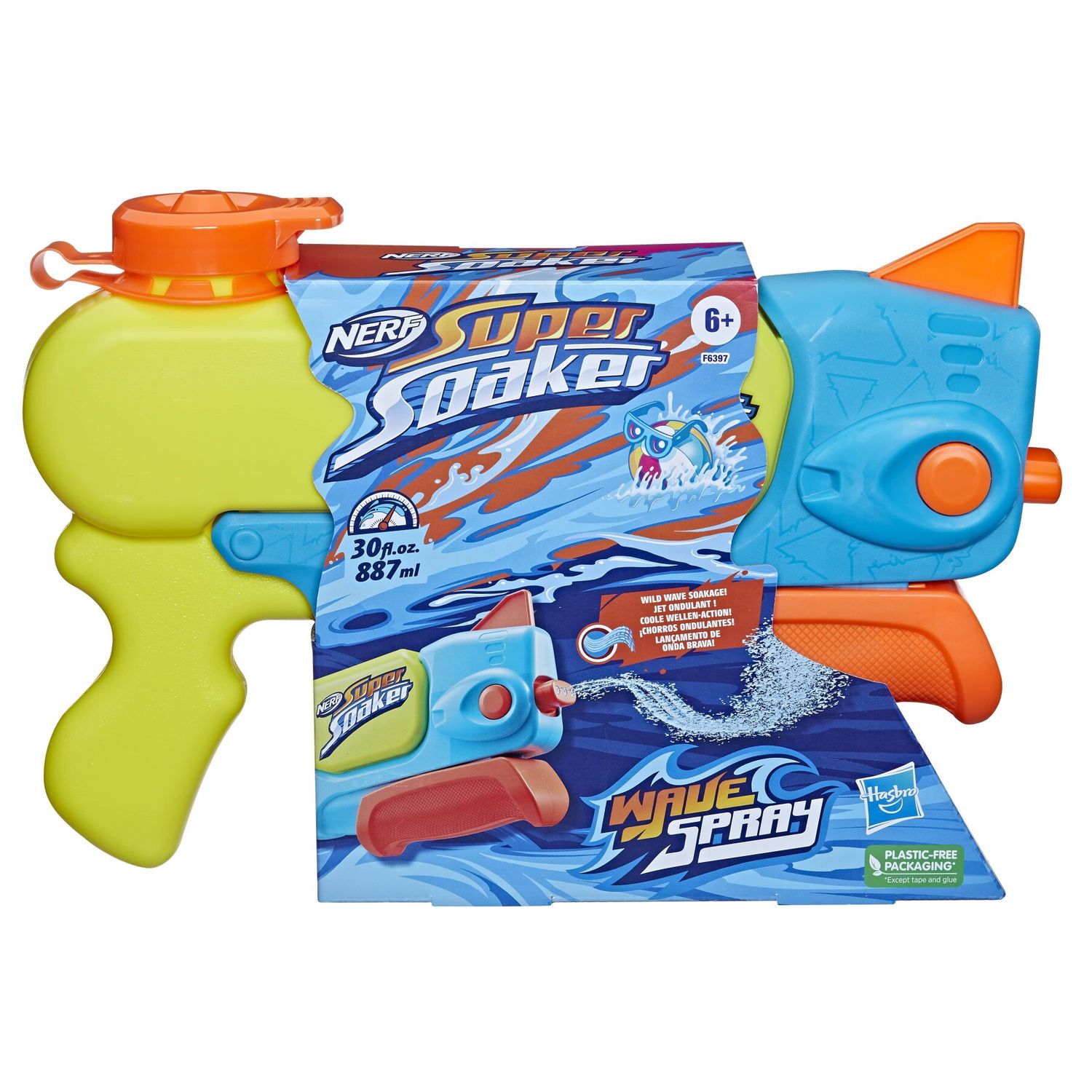 Nerf supersoaker - wave spray, blaster ad acqua, giochi all'aperto e giocattoli ad acqua - NERF