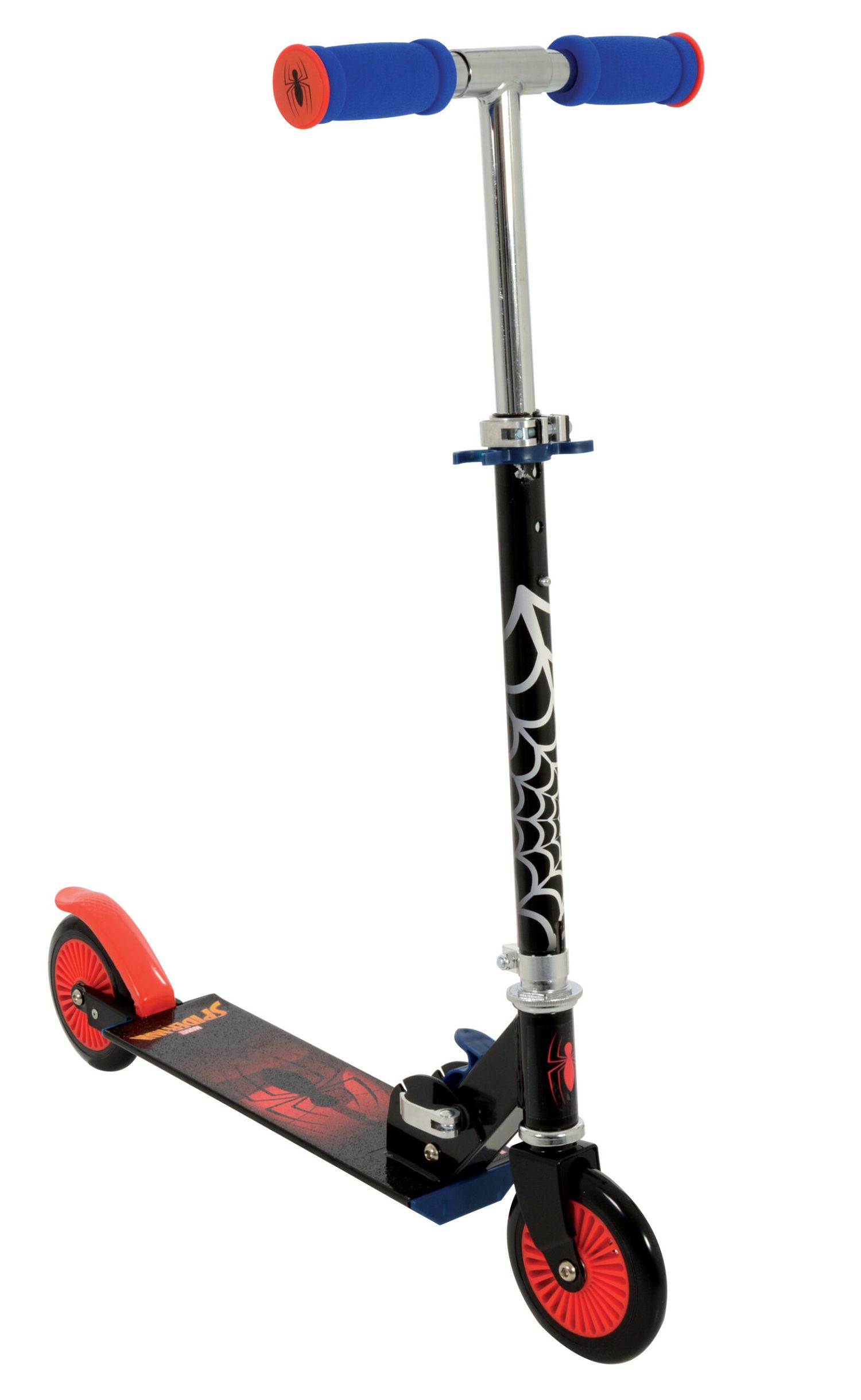 Monopattino a 2 ruote di spiderman - manubrio regolabile, portata kg 50, cuscinetti abec5, adatto a bambini da 3 a 8 anni - Spiderman