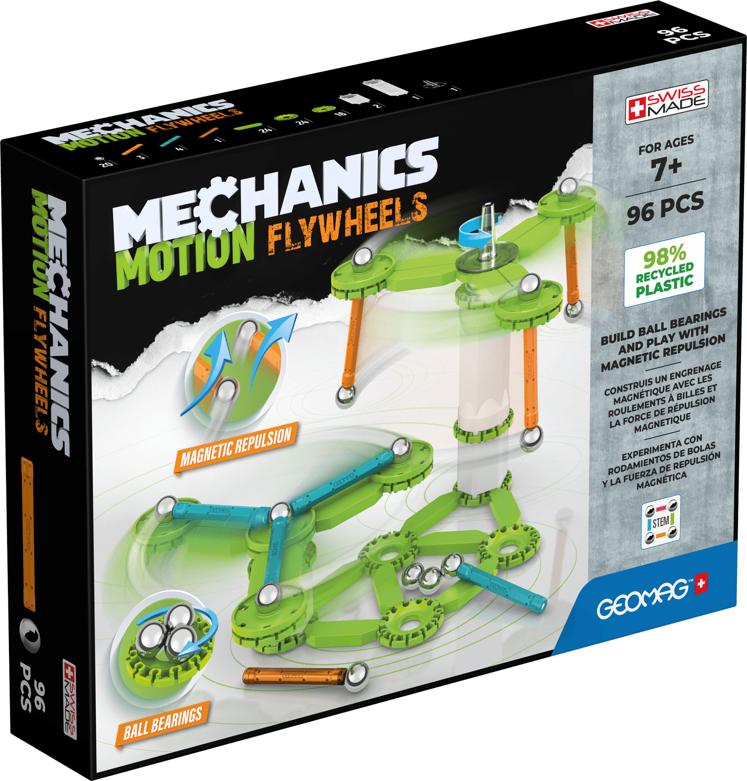 756 geomag mechanics motion recycled flywheels 96 pcs - Geomag