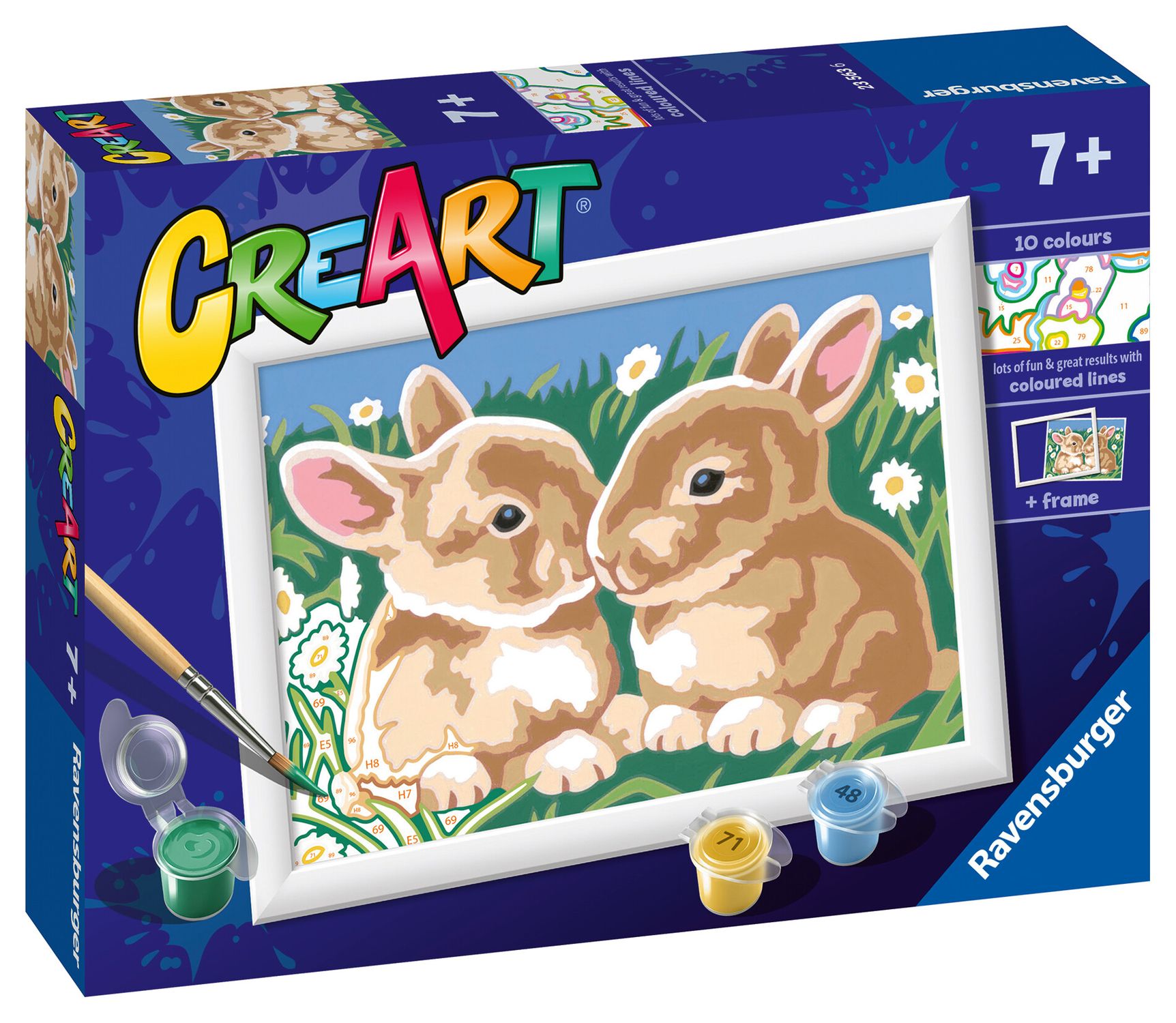 Ravensburger - creart serie e: coniglietti fra le margherite - CREART, RAVENSBURGER